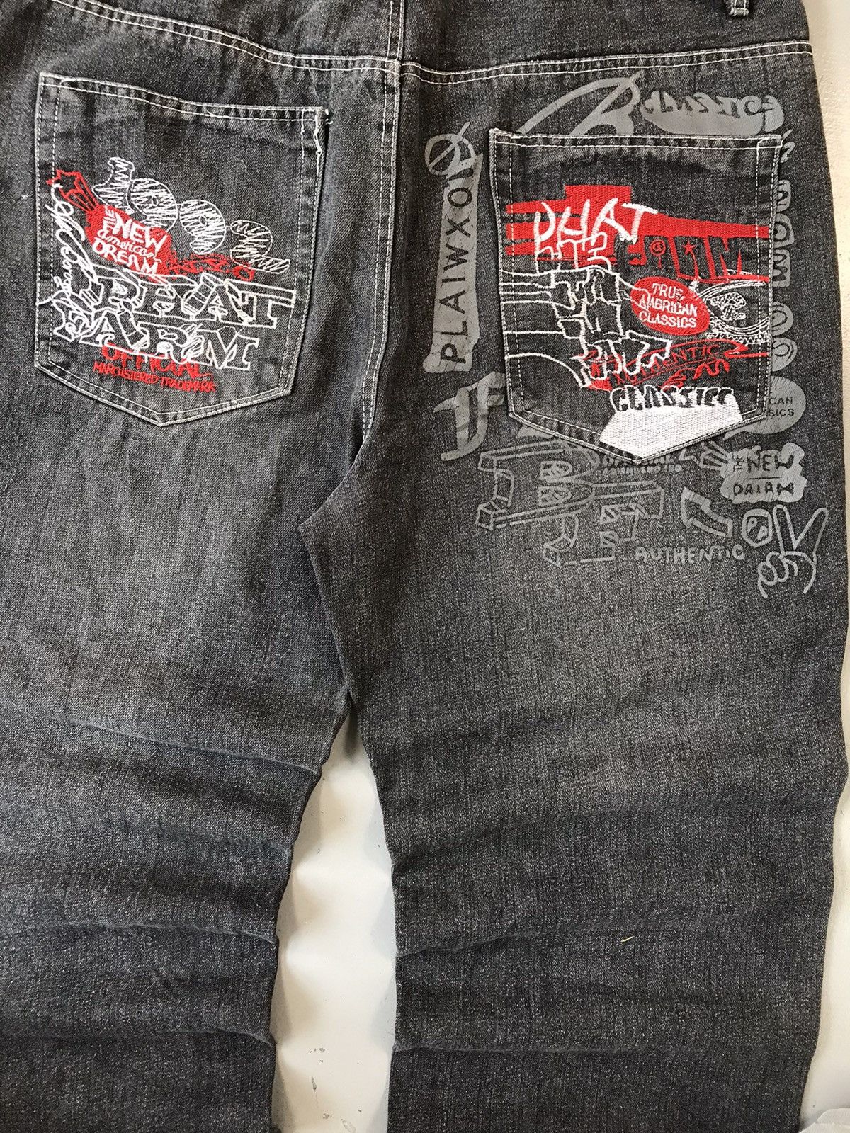 JNCO × Southpole × Vintage Rare vintage Y2K spell out embroidered denim Size US 40 / EU 56 - 9 Thumbnail