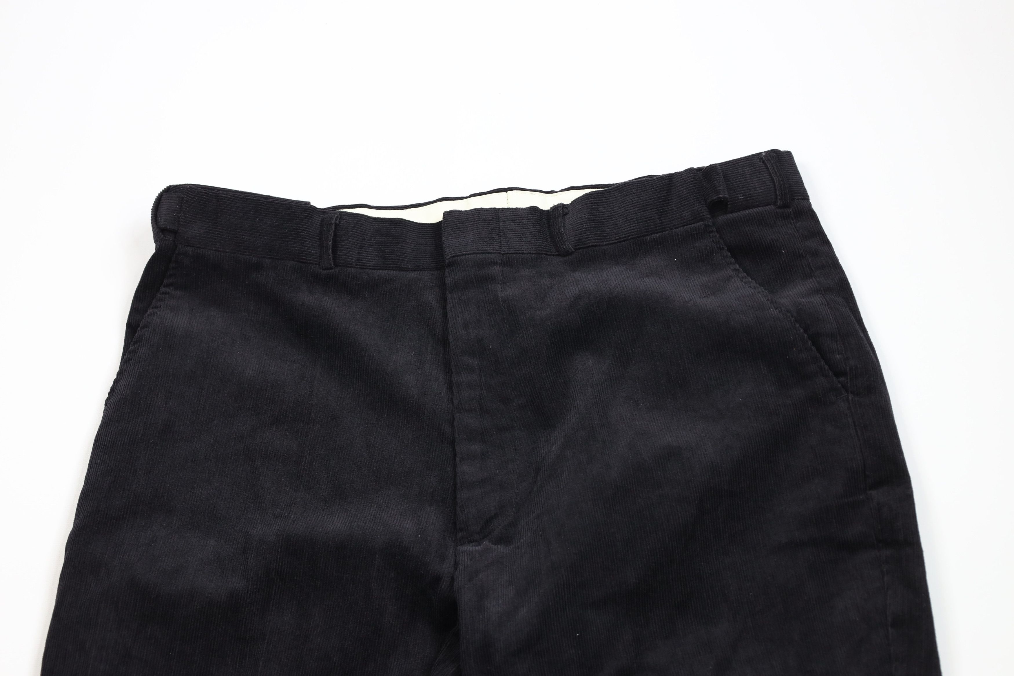 Vintage Vintage 90s Streetwear Wide Leg Corduroy Chino Pants Black Size US 38 / EU 54 - 2 Thumbnail