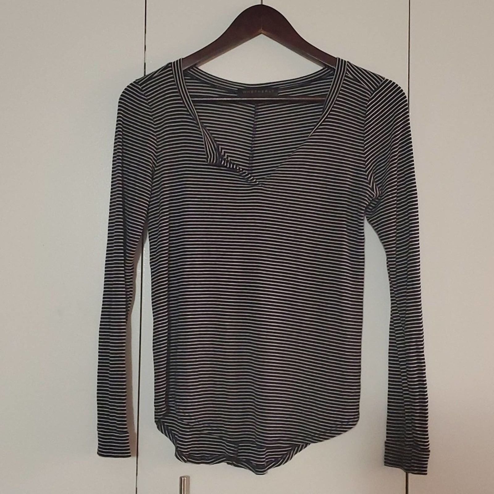 Splendid Whetherly size S striped v-neck tee Size S / US 4 / IT 40 - 1 Thumbnail