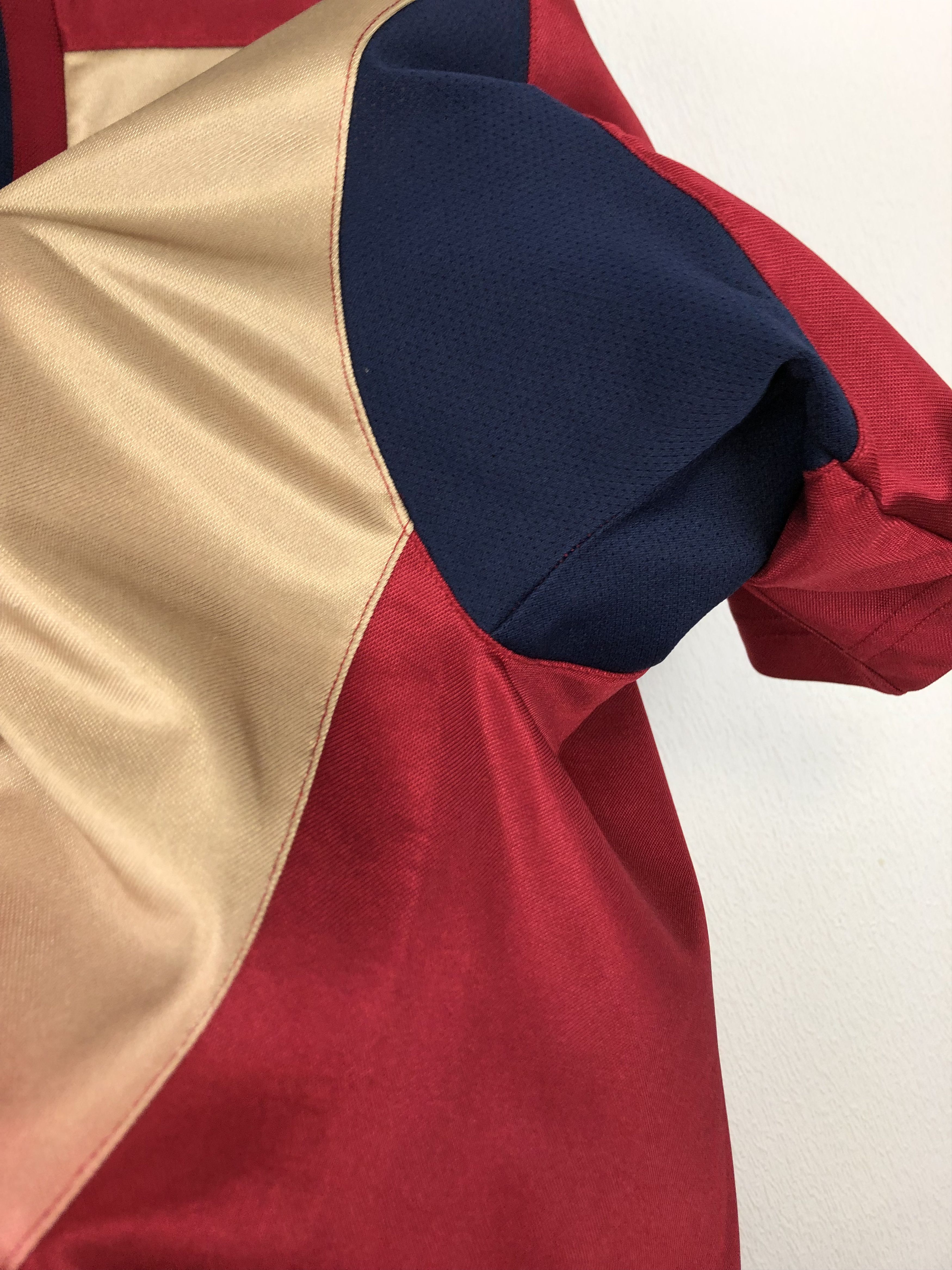 Nike Vintage 90's Nike Football Template Shirt Red Gold Blue Size US M / EU 48-50 / 2 - 6 Thumbnail