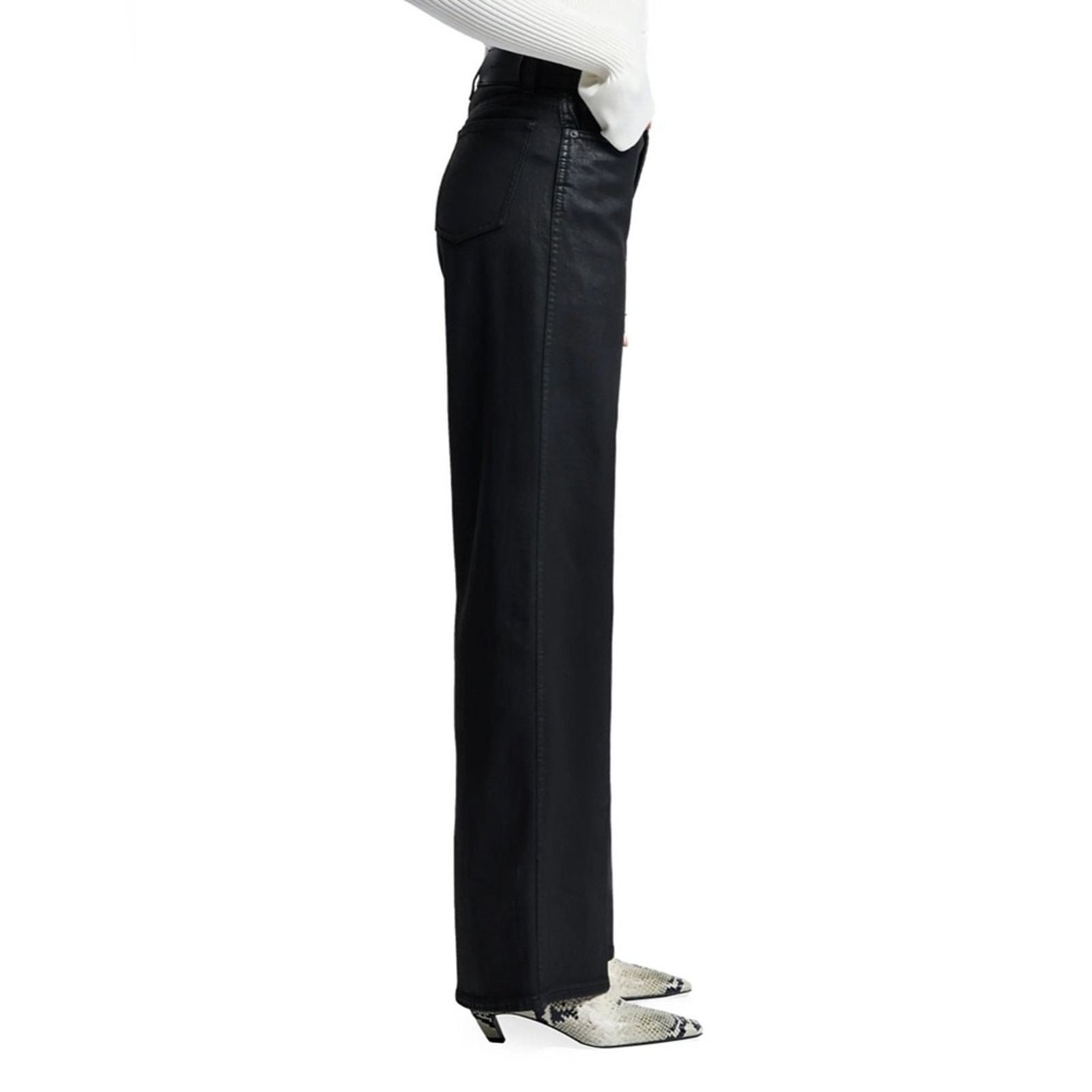 7 For All Mankind 7 For All Mankind Lotta Wide-Leg Coated Jeans, sz 30 (8-10) Size 30" / US 8 / IT 44 - 5 Thumbnail