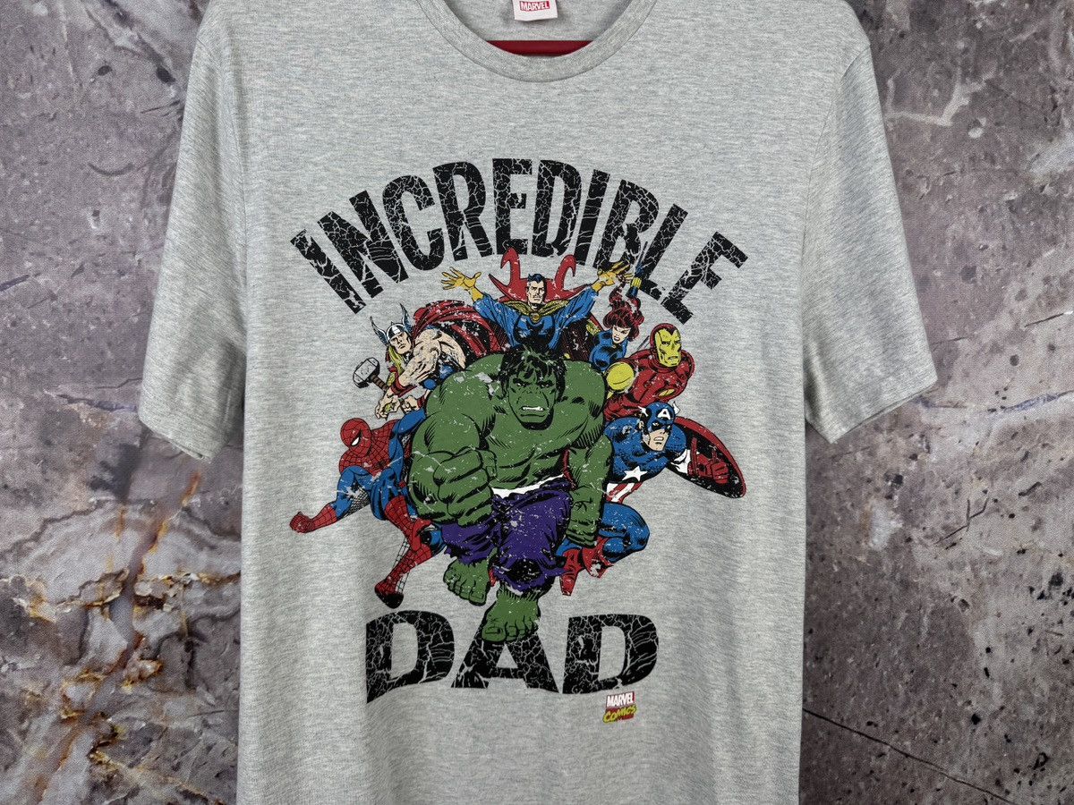 Marvel Comics Men’s Marvel Incredible Dad T-Shirt Comics Size Medium Size US M / EU 48-50 / 2 - 3 Thumbnail