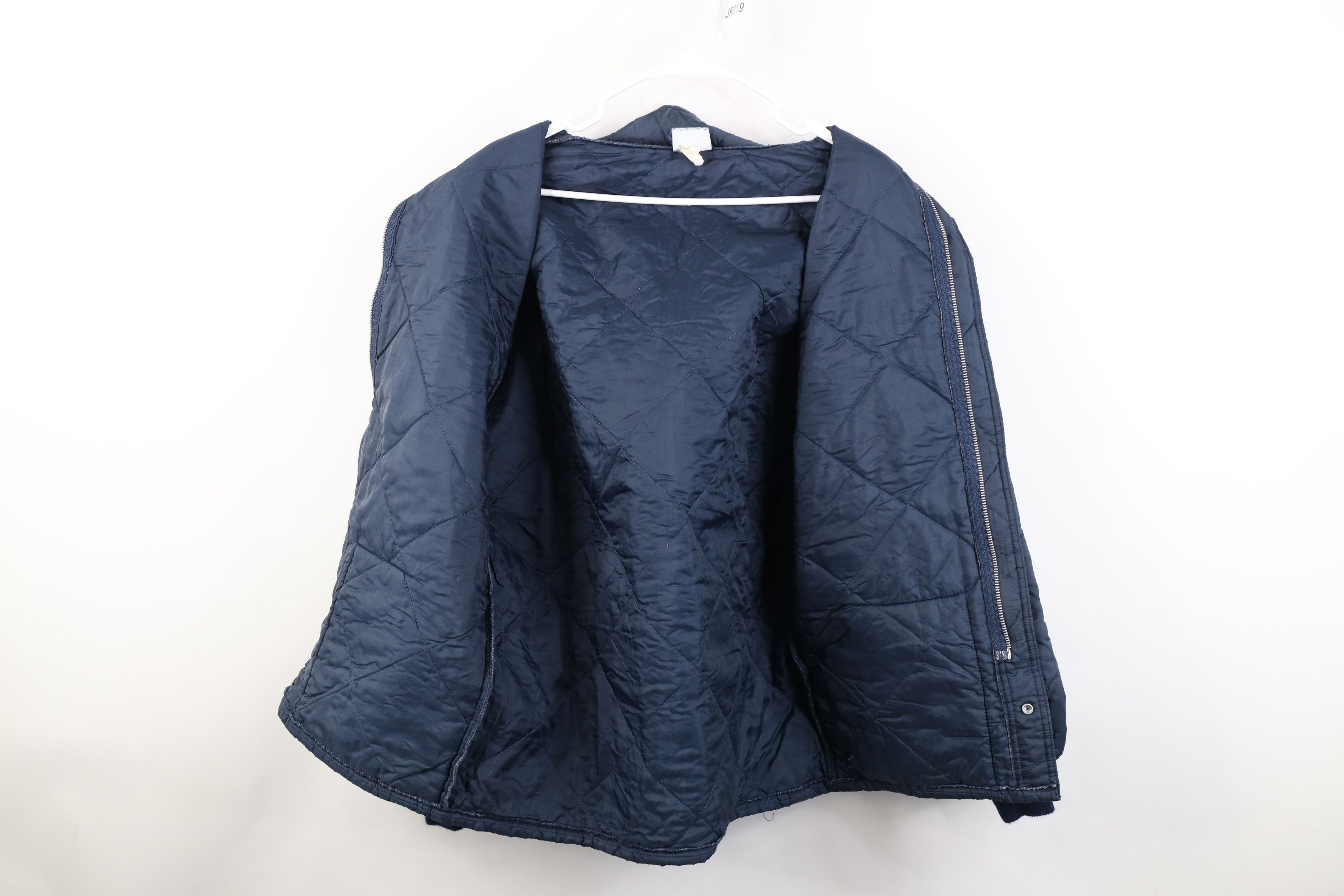 Vintage Vintage 70s Streetwear Quilted Mechanic Workwear Jacket Blue Size US M / EU 48-50 / 2 - 10 Thumbnail