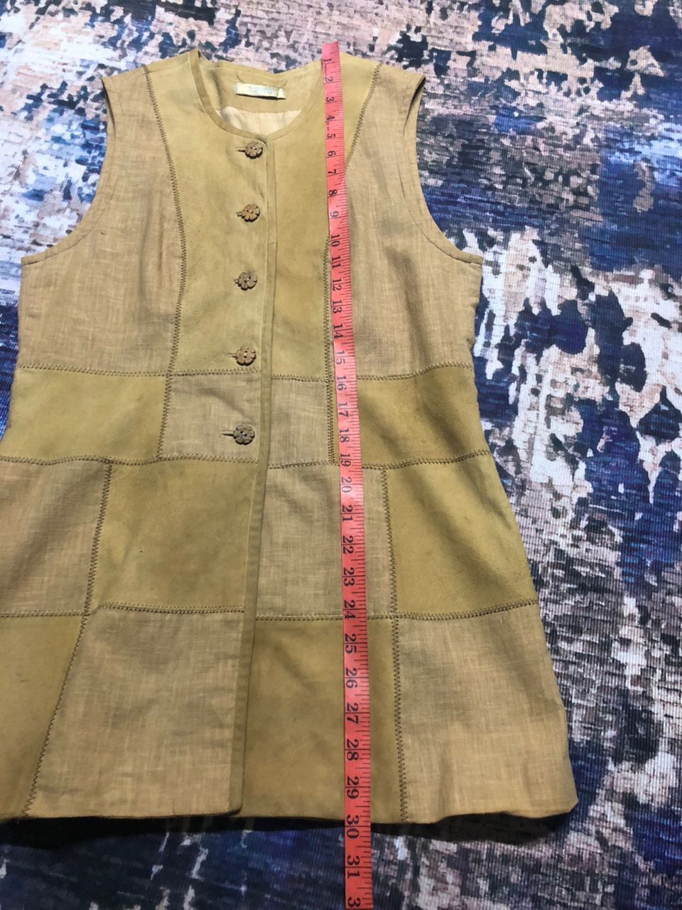 Vintage Vintage W.Knife Leather Patchwork Sleeveless Mini Dress Size XS / US 0-2 / IT 36-38 - 16 Thumbnail