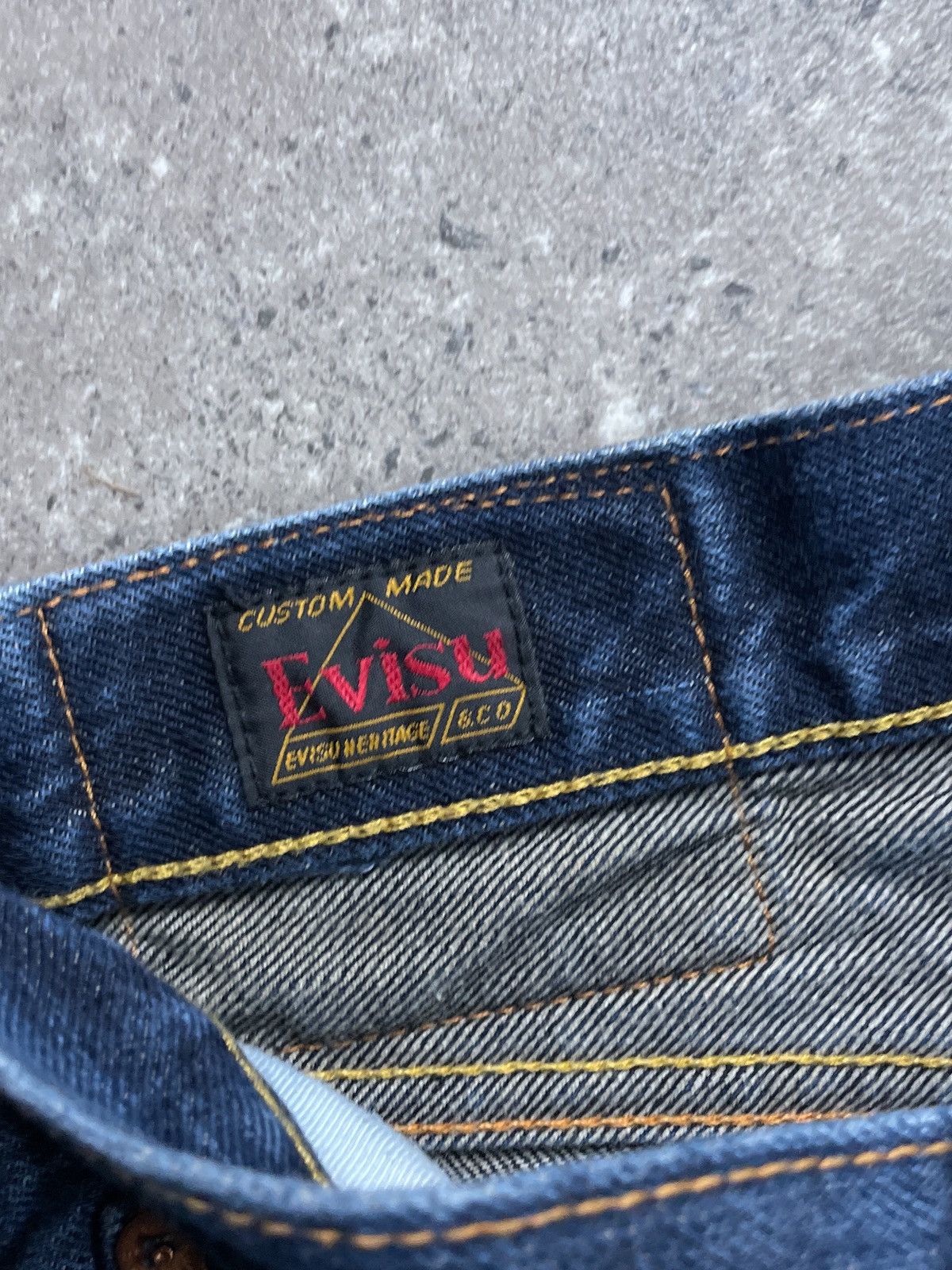 Evisu Vintage evisu 00s big logo japanese denim jeans swag drip Size US 34 / EU 50 - 4 Thumbnail