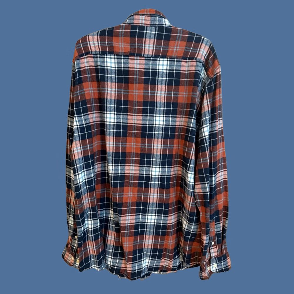 Vintage VINTAGE NWT Sonoma Men’s Orange Navy Flannel XXL Button-Up Shirt Short Sleeve? Size US XXL / EU 58 / 5 - 1 Thumbnail