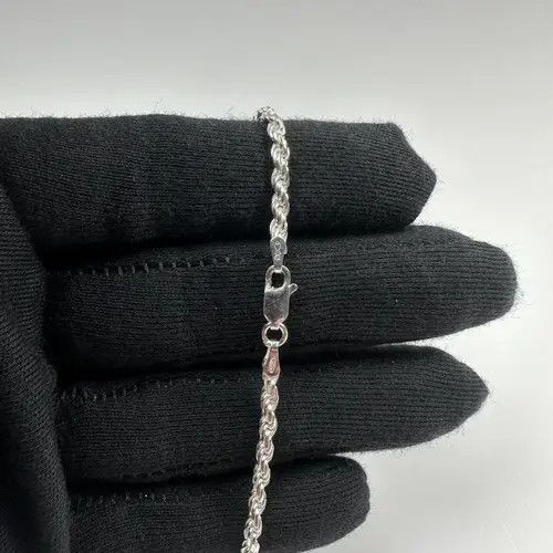Jewelry Silver Chain Solid .925 Silver Rope Chain 3MM 20 Inches Size ONE SIZE - 4 Thumbnail