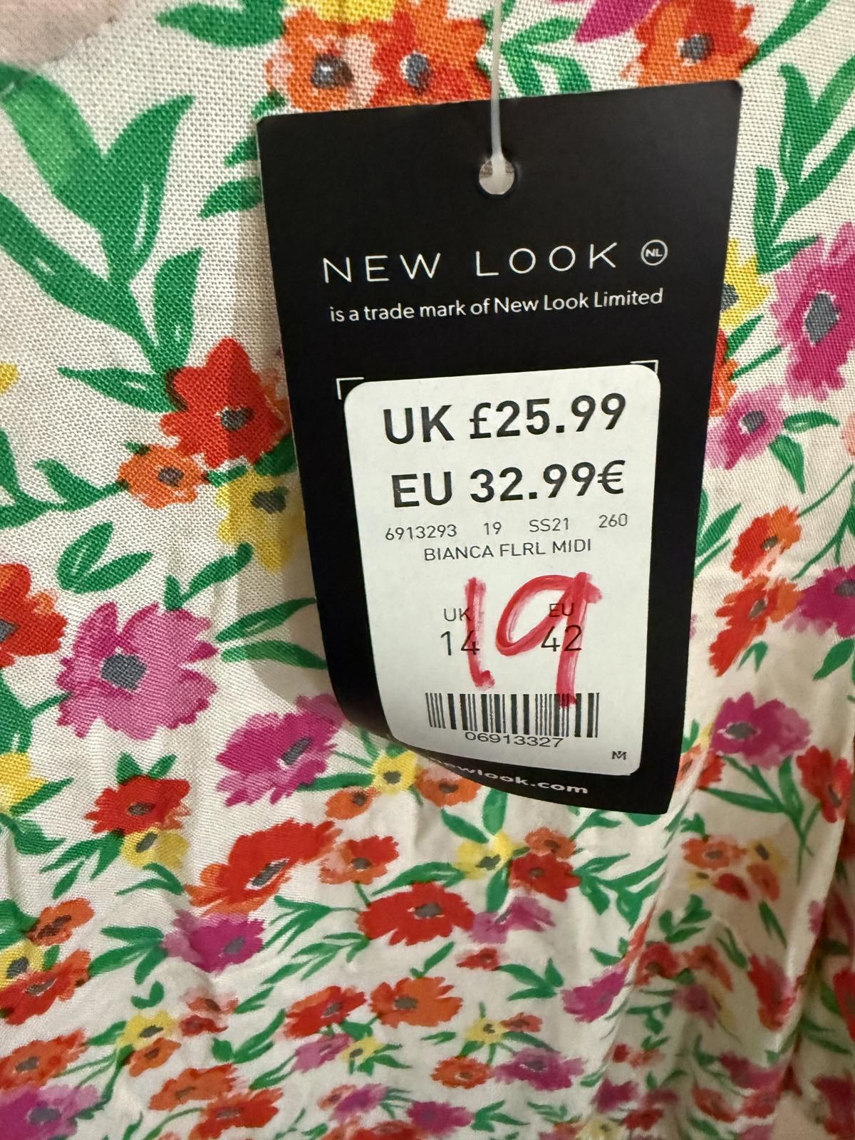 New Look New Look Bianca Floral Midi Dress UK 14 EU 42 Size XL / US 12-14 / IT 48-50 - 3 Thumbnail