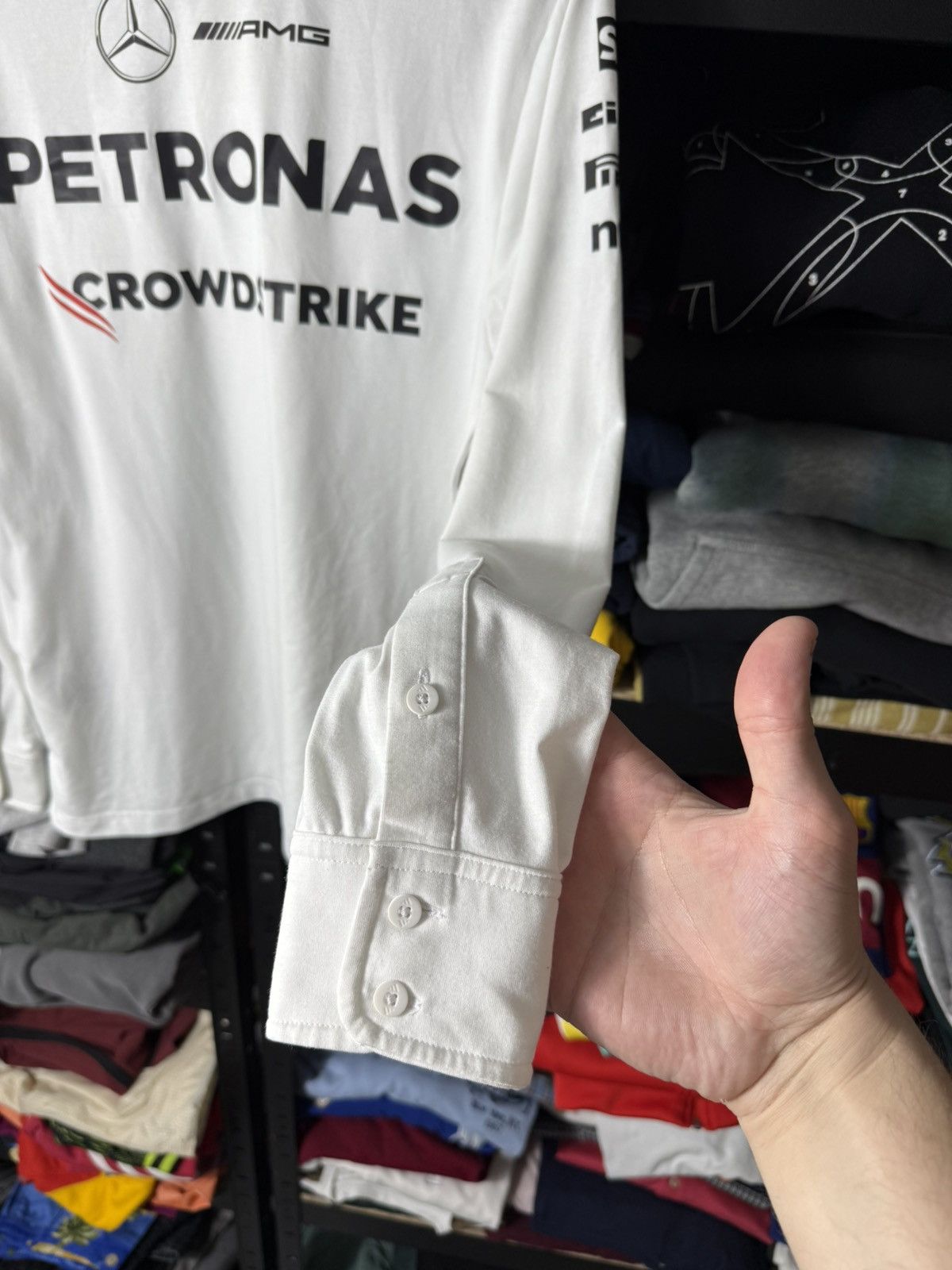 Adidas Adidas Mercedes AMG Petronas F1 Polo Shirt Motorsport Long Size US XS / EU 42 / 0 - 9 Thumbnail