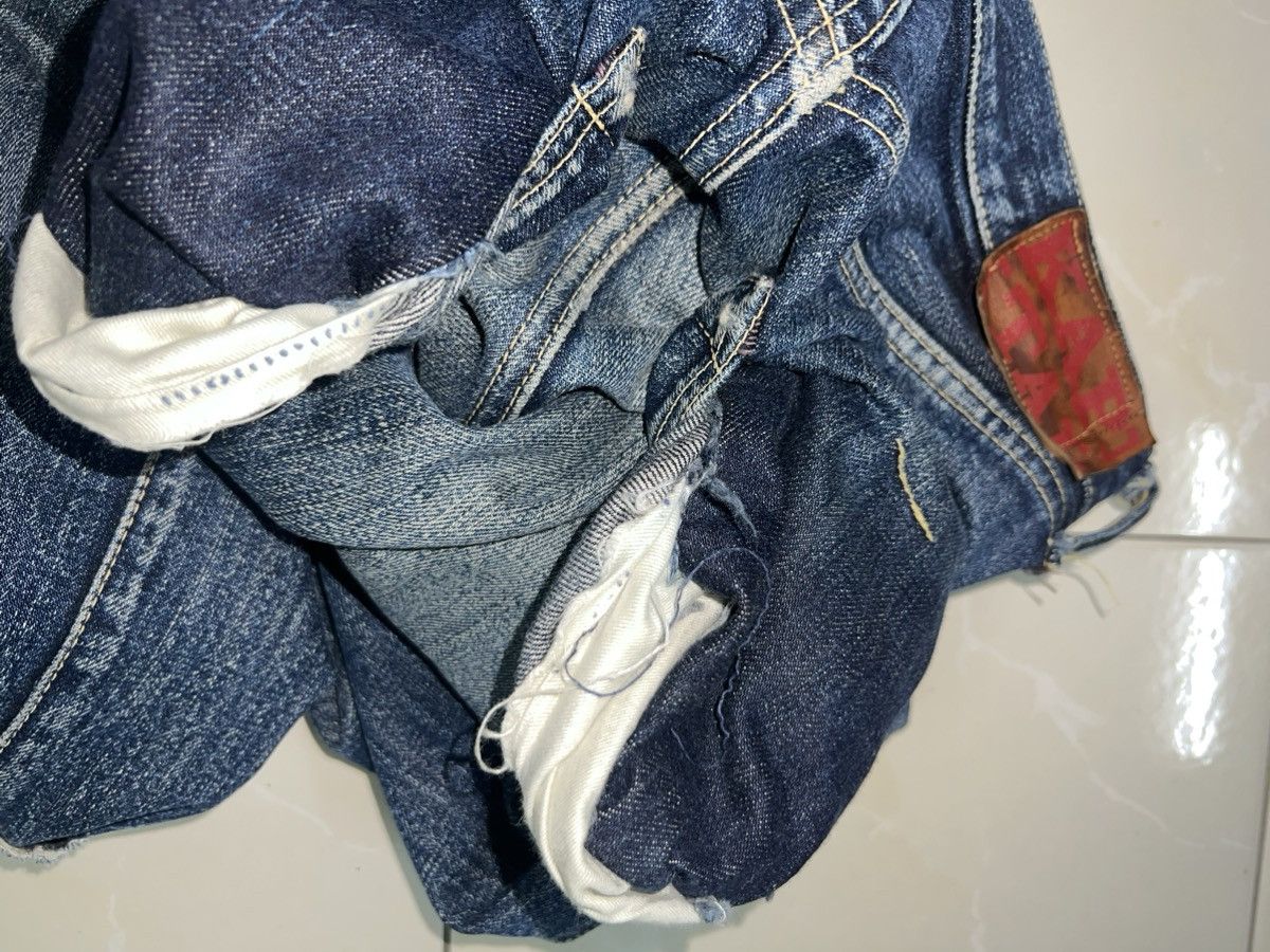 Kapital Kountry Vintage Kapital Distressed Straight Cut Denim Jeans 31x32 Size US 31 - 24 Thumbnail
