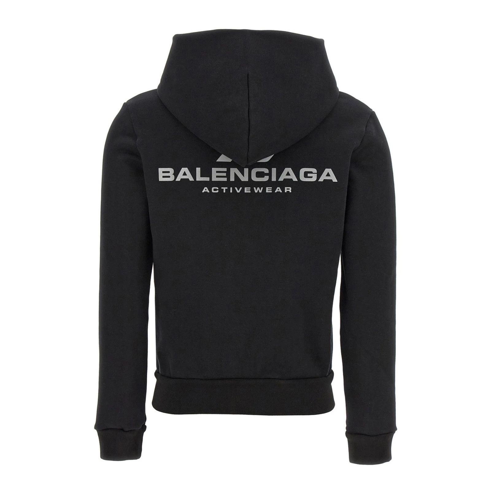 BALENCIAGA Black Cotton Zip Hoodie New & Authentic (Women's