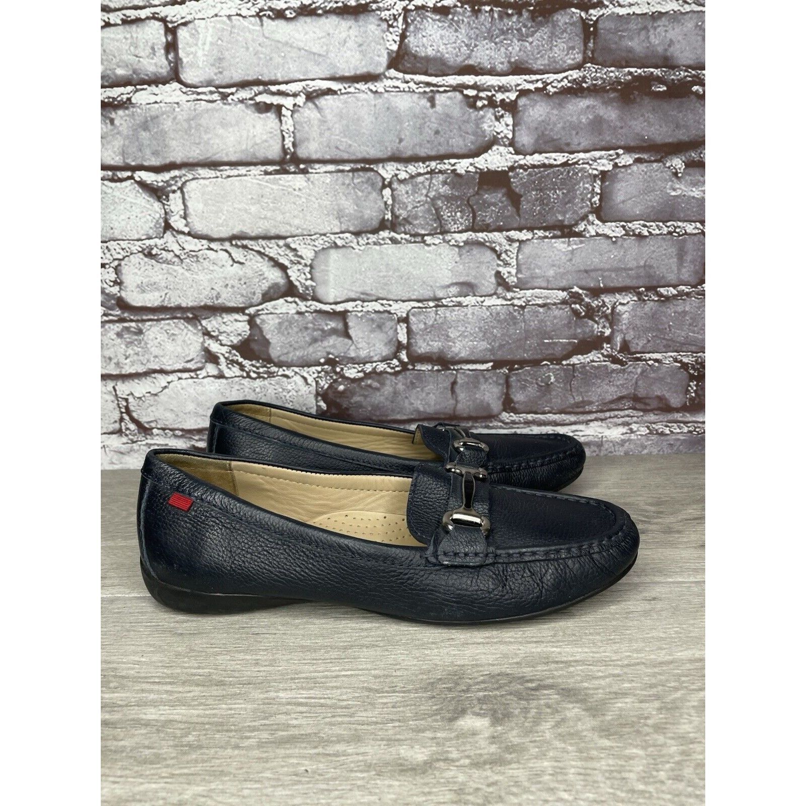 Joseph Marc Joseph New York Grand Street Blue Leather Loafers Women Size US 10.5 / IT 40.5 - 3 Thumbnail