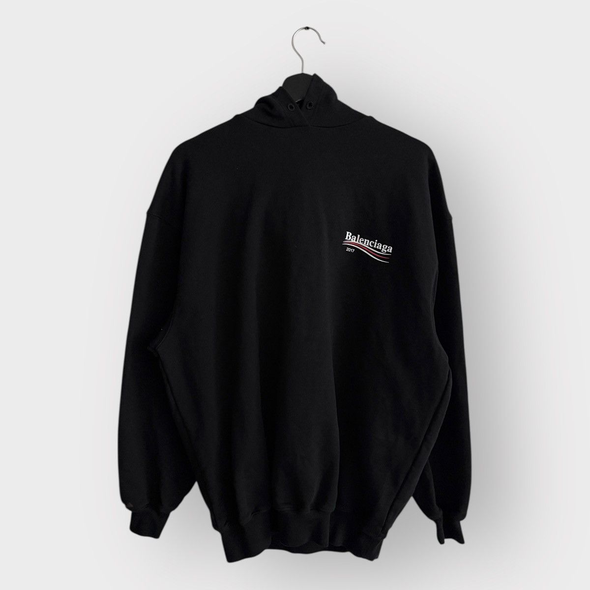 Balenciaga 2017 ブラックパーカー Balenciaga Balenciaga 2017 Fall Winter Archetype Big Logo Black
