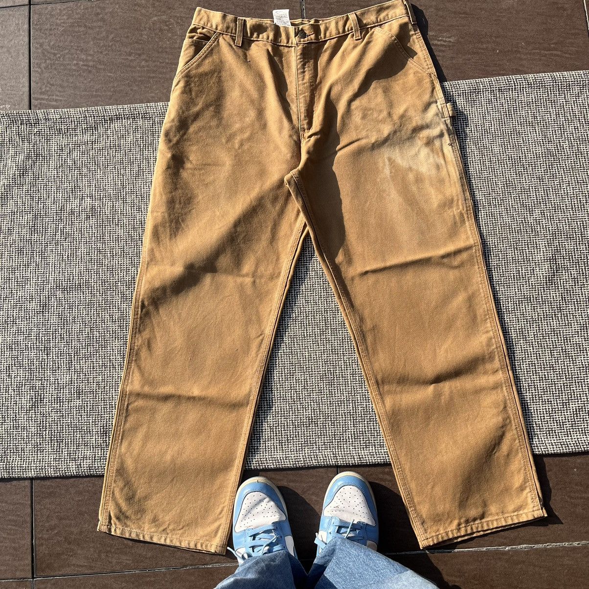 Carhartt × Vintage Carhart Carpenter duck brown pants Size US 36 / EU 52 - 4 Thumbnail