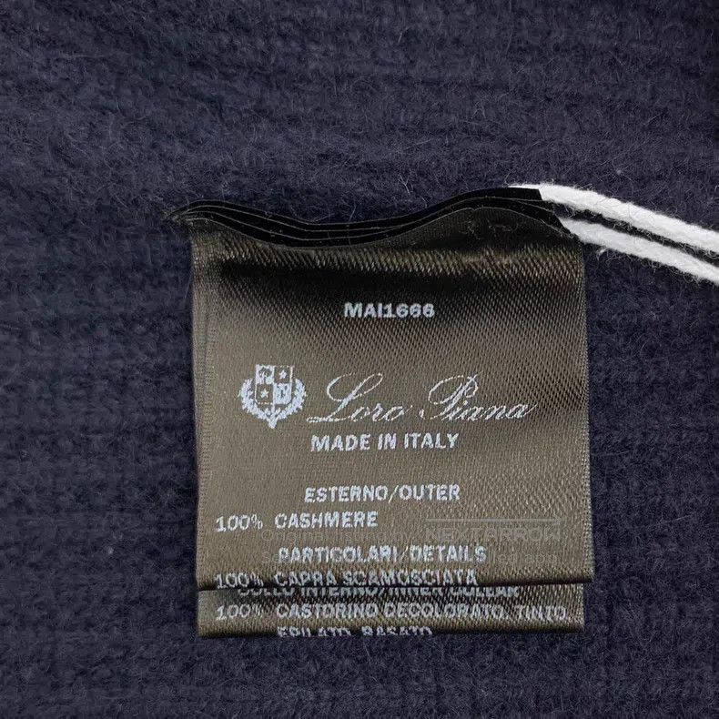 Loro Piana Loro Piana Navy Cashmere Collar Beaver Fur Zip-Up Long Sle Size US M / EU 48-50 / 2 - 7 Thumbnail