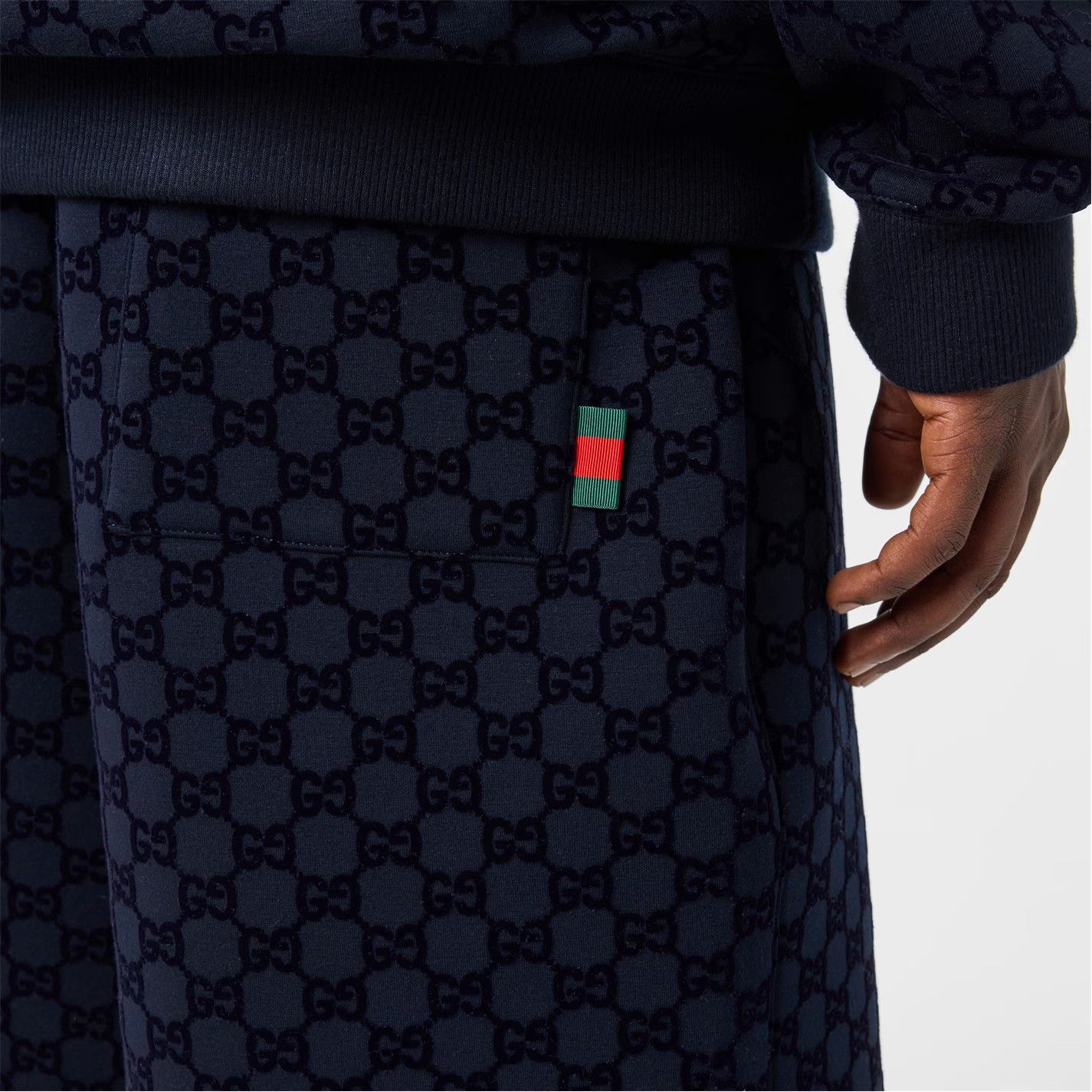 Gucci o1g2r1mq0426 Classic Fit Fleece Jogger Shorts in Navy Size US 32 / EU 48 - 3 Thumbnail