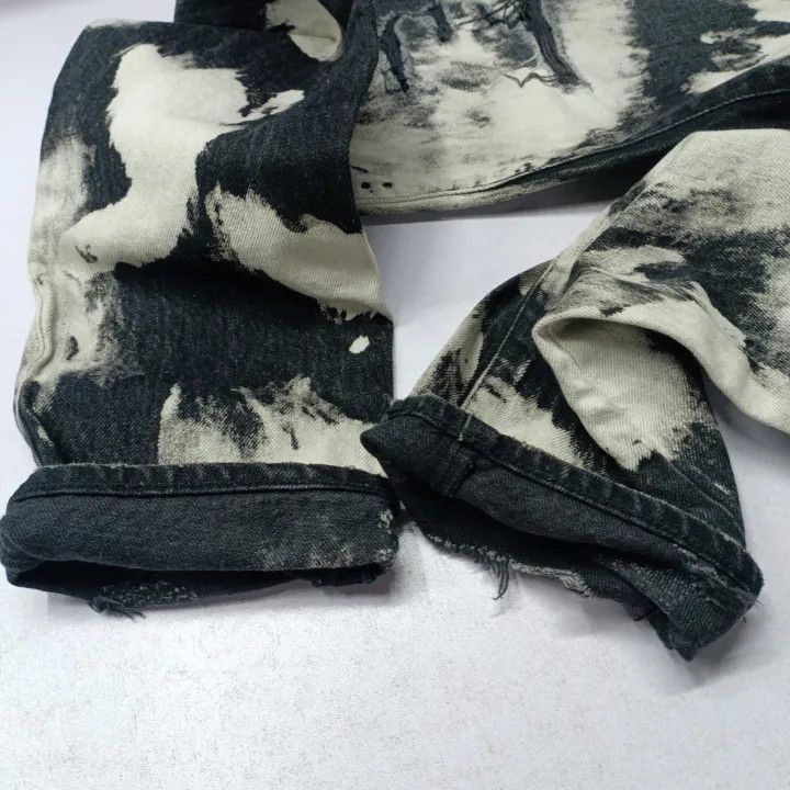 Saint Laurent Paris Yves Saint Laurent Distressed Tie-Dye Jeans-2507 Size US 31 - 6 Thumbnail