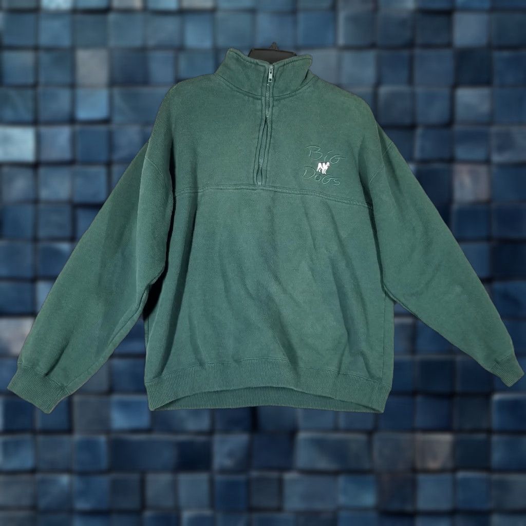 Big Dogs Vintage Big Dogs Sweatshirt Men Small Green Zip Pullover Embroidered Logo 1/4 Zip Mock Neck Fleece Heavyweight Cotton Polyester Size US S / EU 44-46 / 1 - 1 Thumbnail