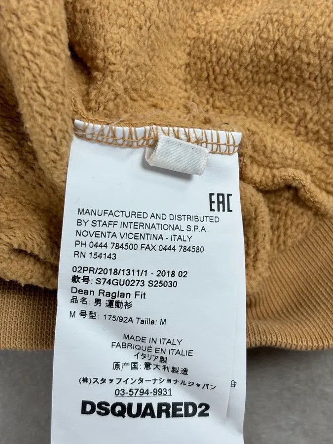 Dsquared2 AW2018 Dsquared2 Beige Red Writing Crewneck Sweater Size US M / EU 48-50 / 2 - 9 Thumbnail