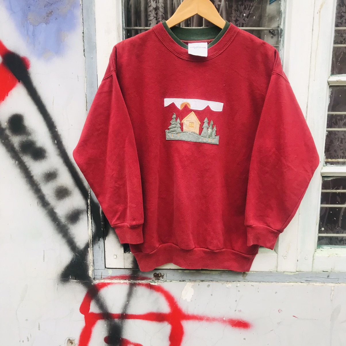 Vintage Vintage Double Crewneck Embroidered Sweatshirts Size US M / EU 48-50 / 2 - 2 Thumbnail