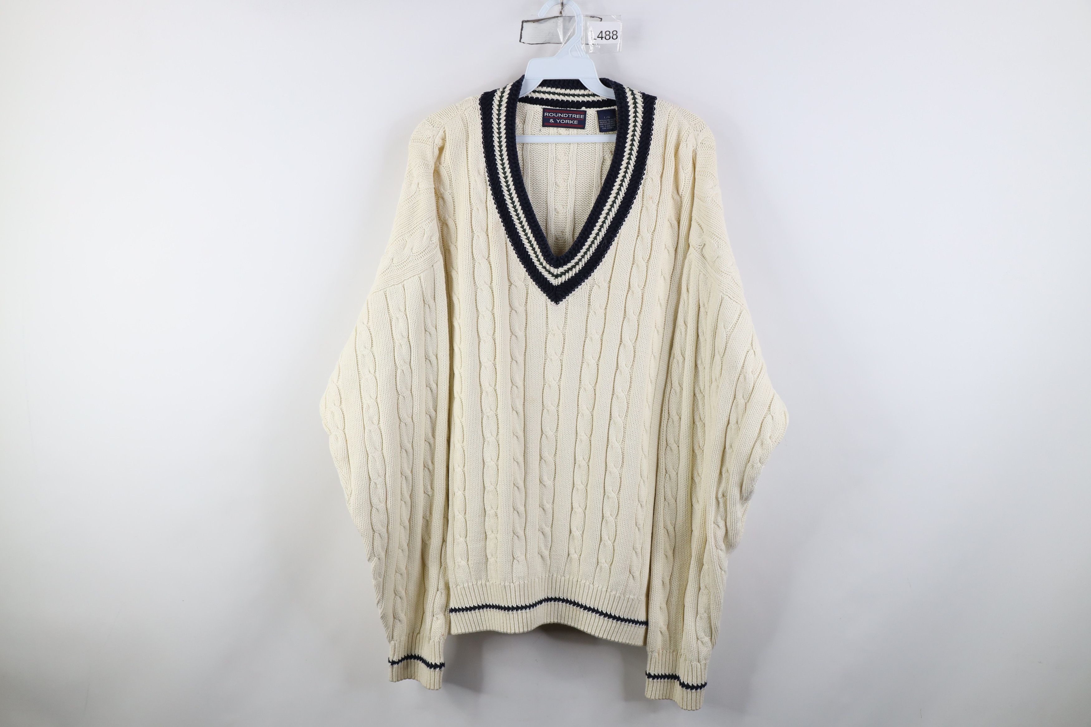 Vintage Vintage 90s Streetwear Dapper Ribbed Cable Knit Sweater Size US L / EU 52-54 / 3 - 1 Thumbnail