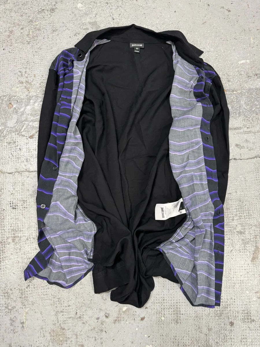 Just Cavalli AW2019 Cavalli Black & Purple Hallucination Psycho Shirt Size US M / EU 48-50 / 2 - 6 Thumbnail