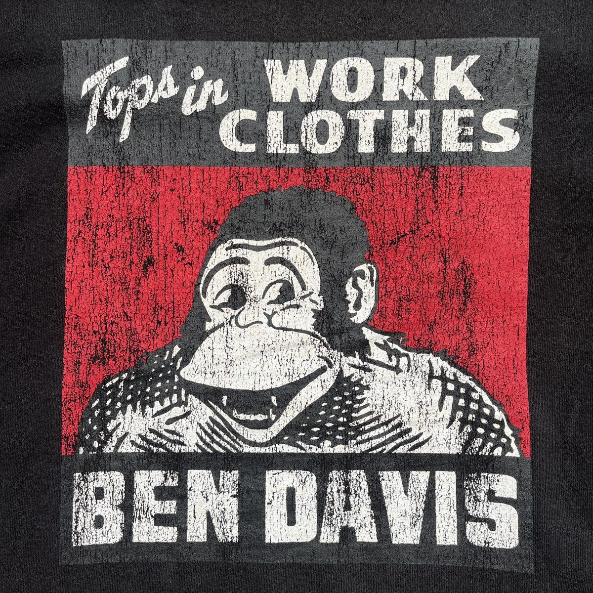 Ben Davis Ben Davies Faded Vintage Y2K Big Logo Printed TShirt Size US L / EU 52-54 / 3 - 13 Thumbnail