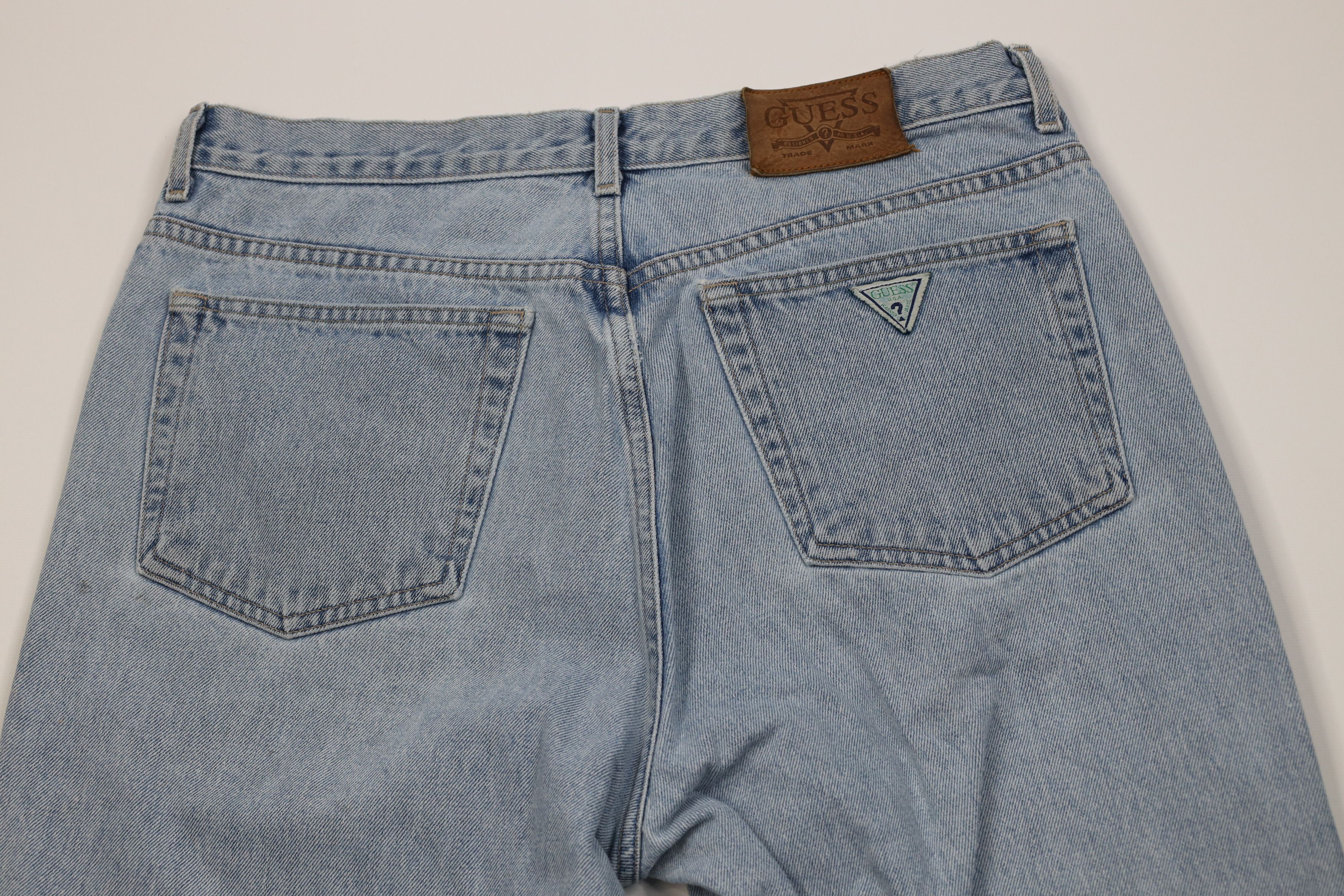 Guess Vintage 90s Guess Relaxed Fit Denim Jeans Blue Cotton USA Size US 33 - 13 Thumbnail