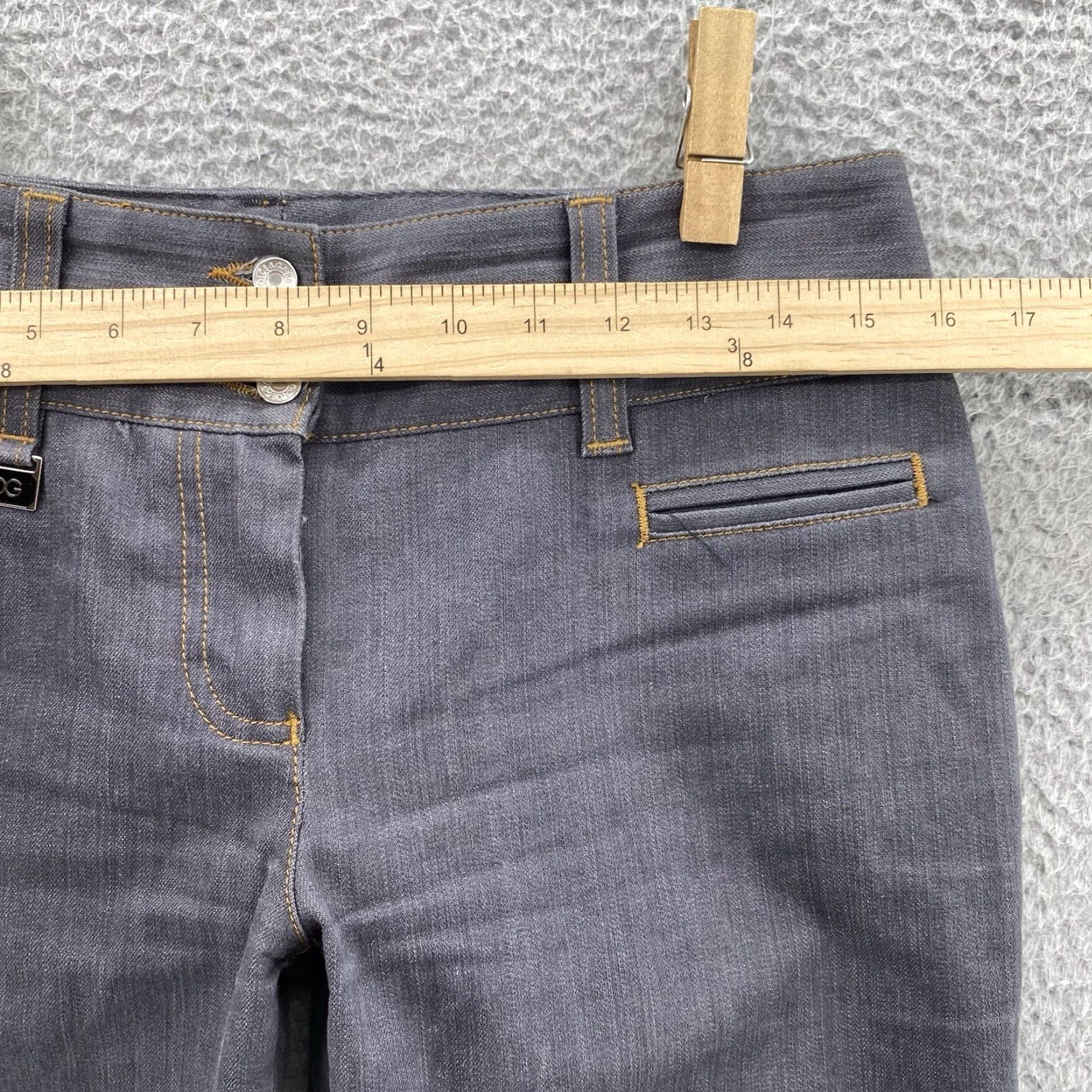 Dolce & Gabbana Dolce&Gabbana Jeans Womens 32X32 Gray Low Rise Slim Stretch 32X32 DG Jeans Womens Dolce&Gabbana 32 Gray Low Rise Slim Stretch Jeans Size 24" / US 00 / IT 34 - 5 Thumbnail