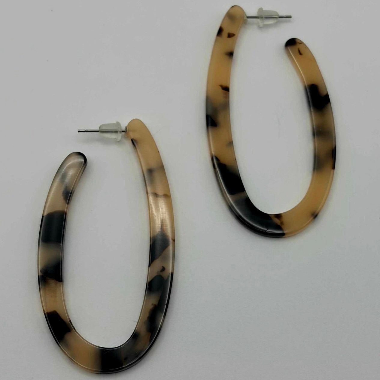 Other Brown & Cream Oval Earrings Size ONE SIZE - 2 Thumbnail