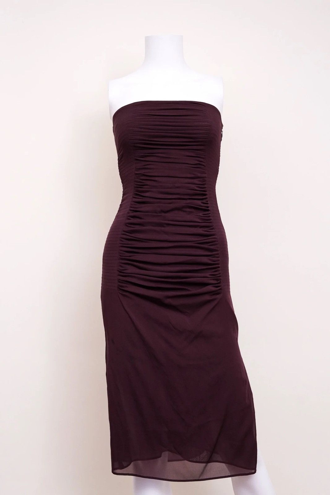 Yves Saint Laurent Yves Saint Laurent by Tom Ford Brown Strapless Mini Dress Size ONE SIZE - 2 Thumbnail