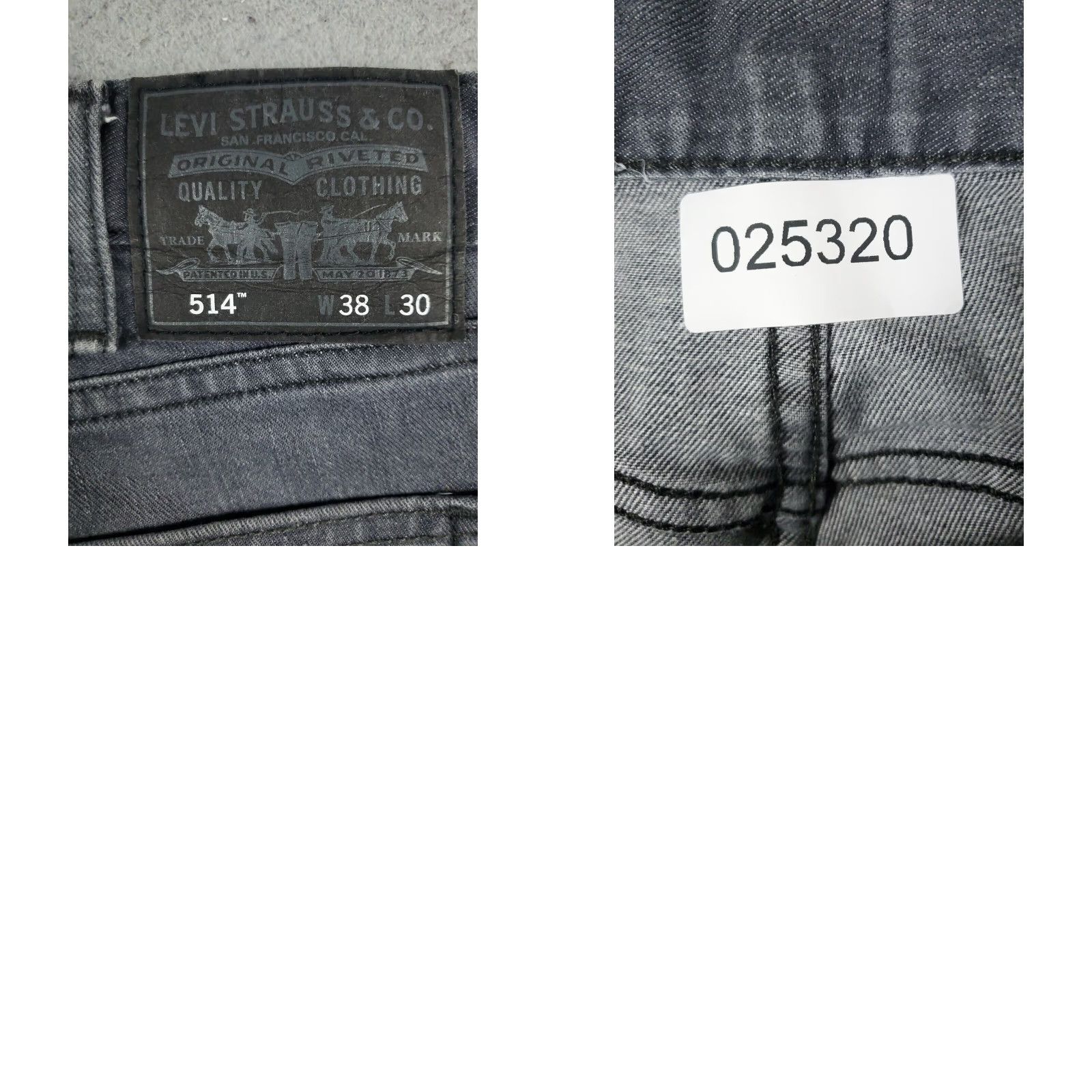 Levi's Mens Levis 514 Slim Gray Jeans 38x30 Extra Large XL Straight Leg Size US 38 / EU 54 - 8 Thumbnail