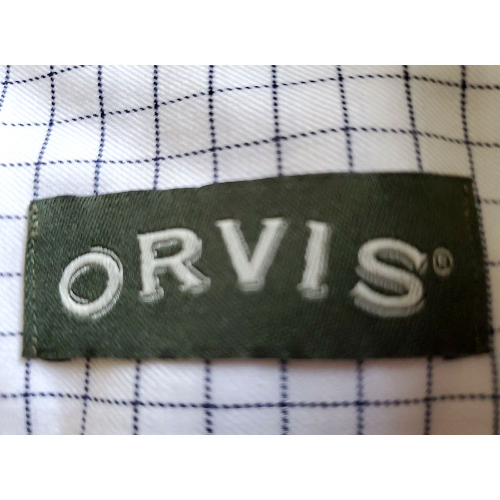 Orvis Orvis Gingham Short Sleeve Button-Up Shirt Men's L White Cotton Regular Shirt Size US L / EU 52-54 / 3 - 4 Thumbnail