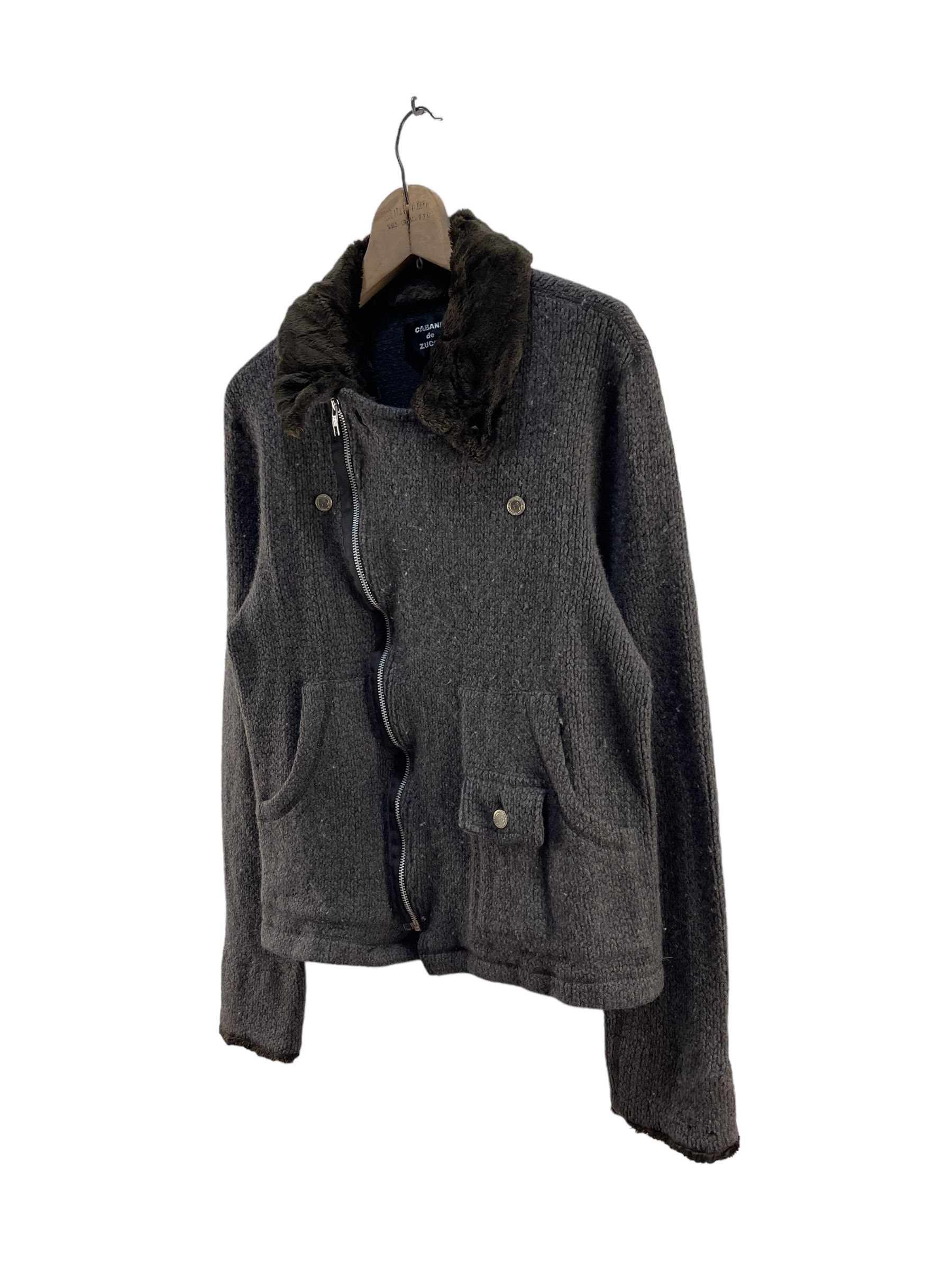 CABANE de ZUCCa × Issey Miyake Vintage Cabane De Zucca Wool Jacket Size M / US 6-8 / IT 42-44 - 4 Thumbnail