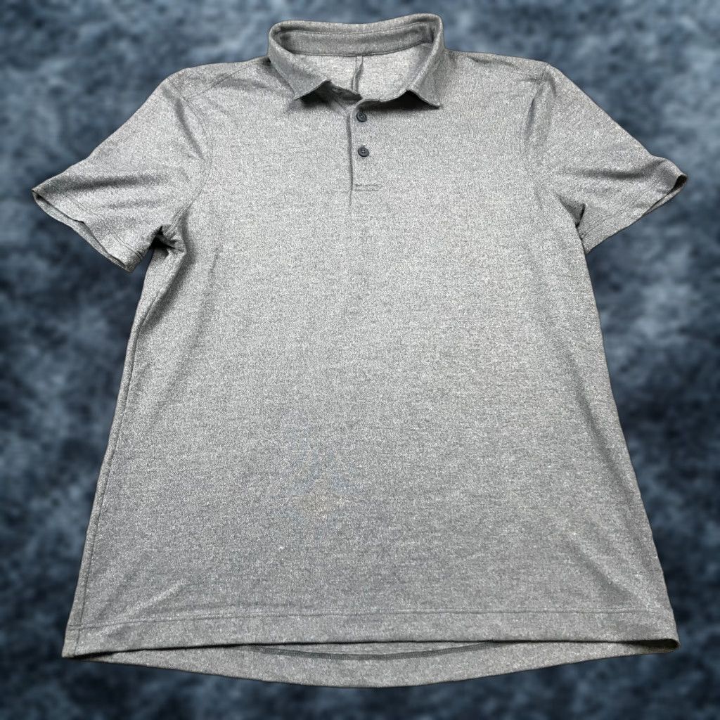 Lululemon Lululemon Polo Shirt Mens Medium Blue Gray Golf Pique Evolution Casual Active Shirt Polo Men M Blue Size US M / EU 48-50 / 2 - 1 Thumbnail