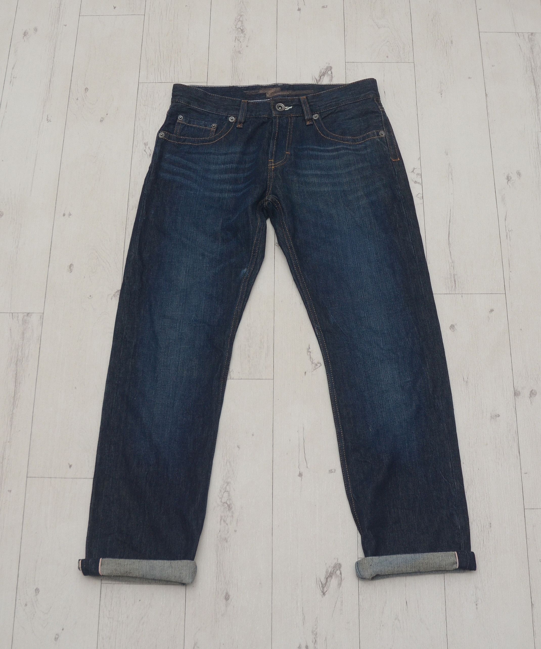 Japanese Brand Colins Dark Blue Selvedge Spellbound Denim Jeans 31x30 Size US 31 - 2 Thumbnail