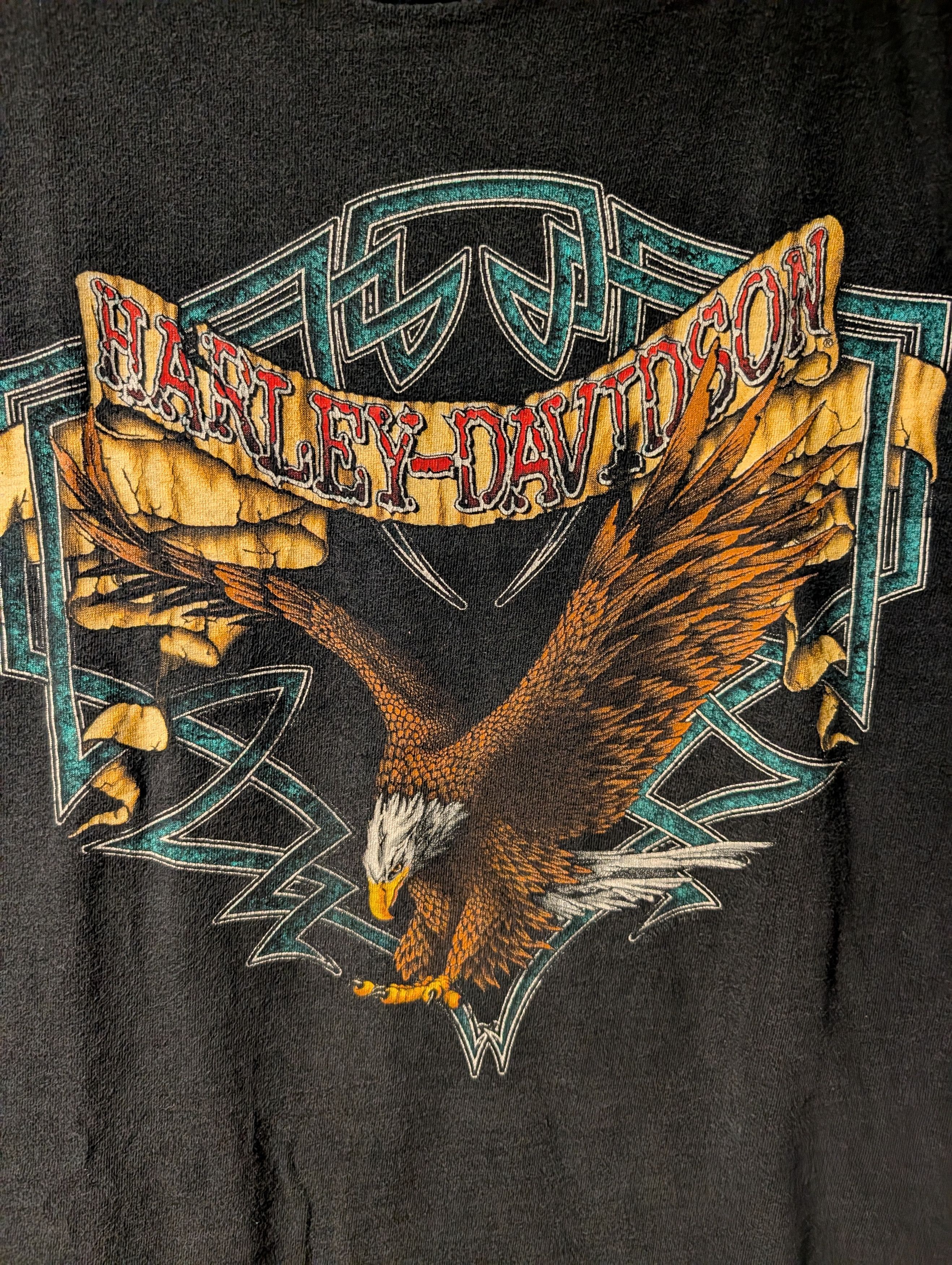 Harley Davidson Vintage 1997 Harley Davidson Eagle Graphic Florida T-Shirt Size US L / EU 52-54 / 3 - 2 Thumbnail
