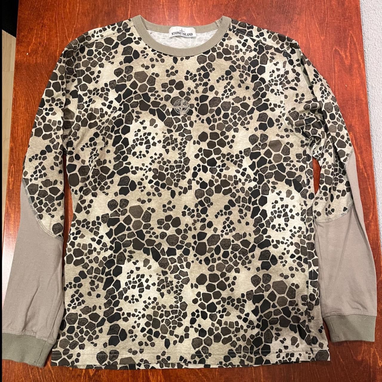 Stone Island Stone Island, Cream and brown long sleeve sweatshirt Size US M / EU 48-50 / 2 - 5 Thumbnail