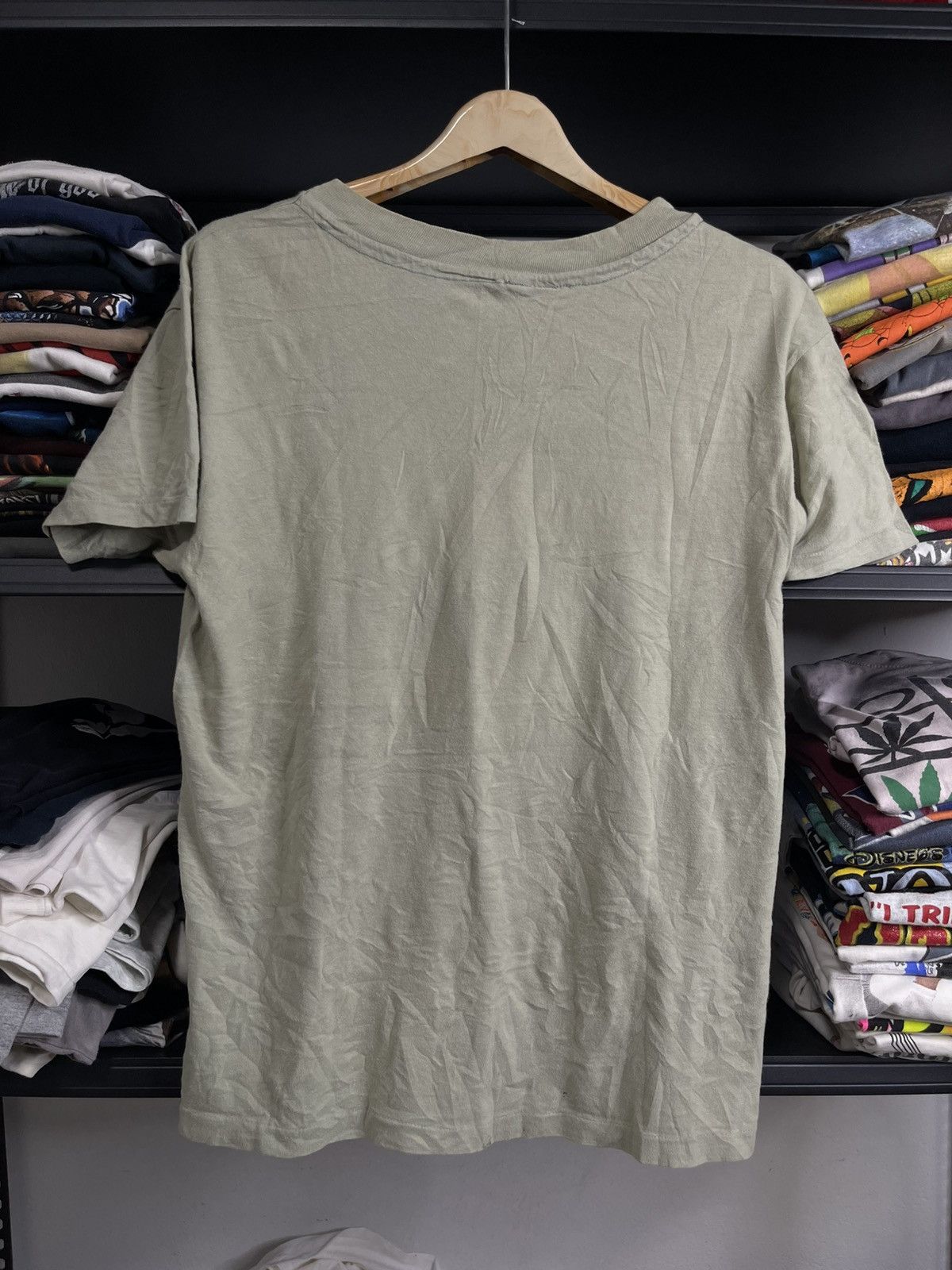 Disney VINTAGE 90s Disney Mickey Mouse Faded Olive Green Tees Size US L / EU 52-54 / 3 - 2 Thumbnail