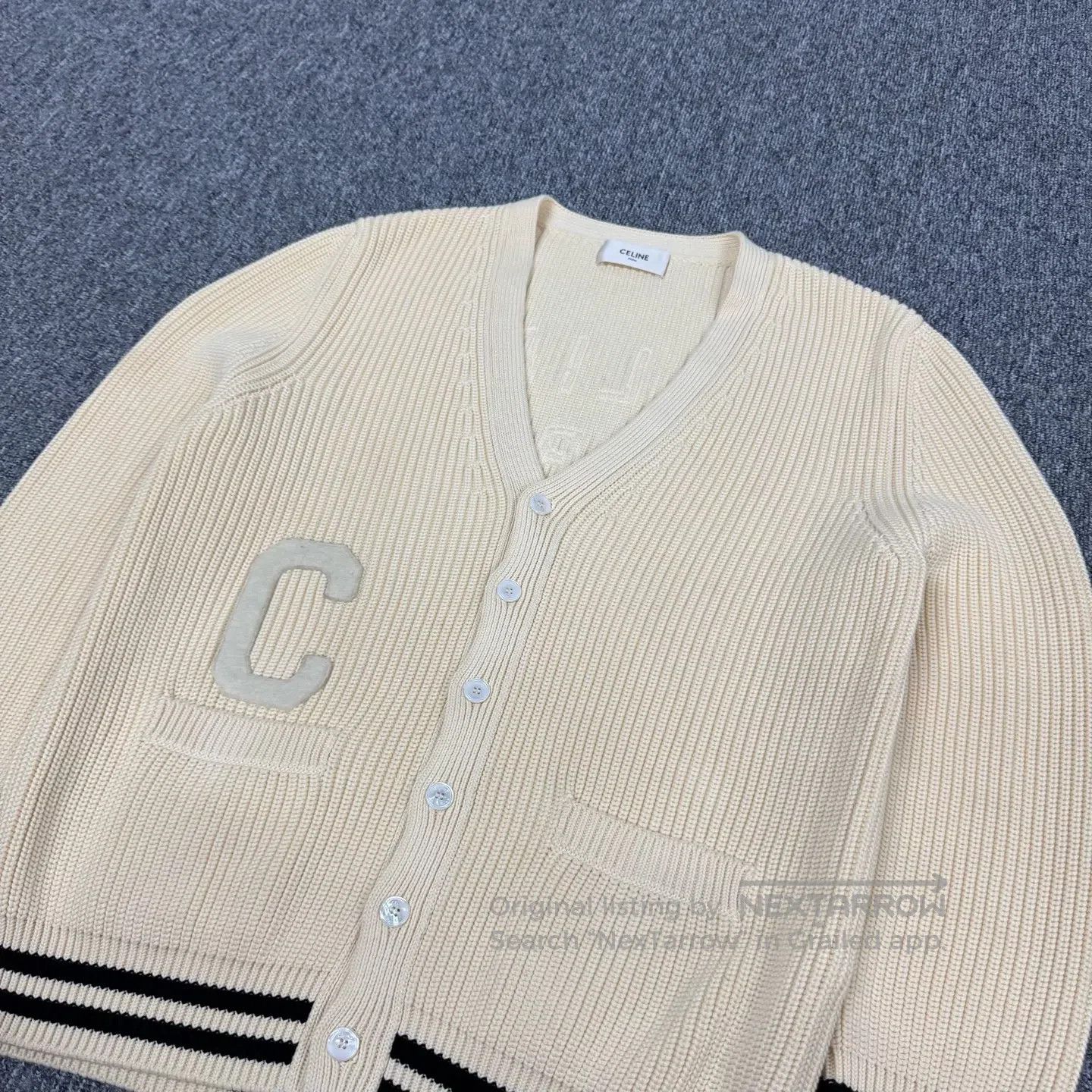 Celine CELINE Alphabet Logo Knit Cardigan Jacket| Size US M / EU 48-50 / 2 - 3 Thumbnail