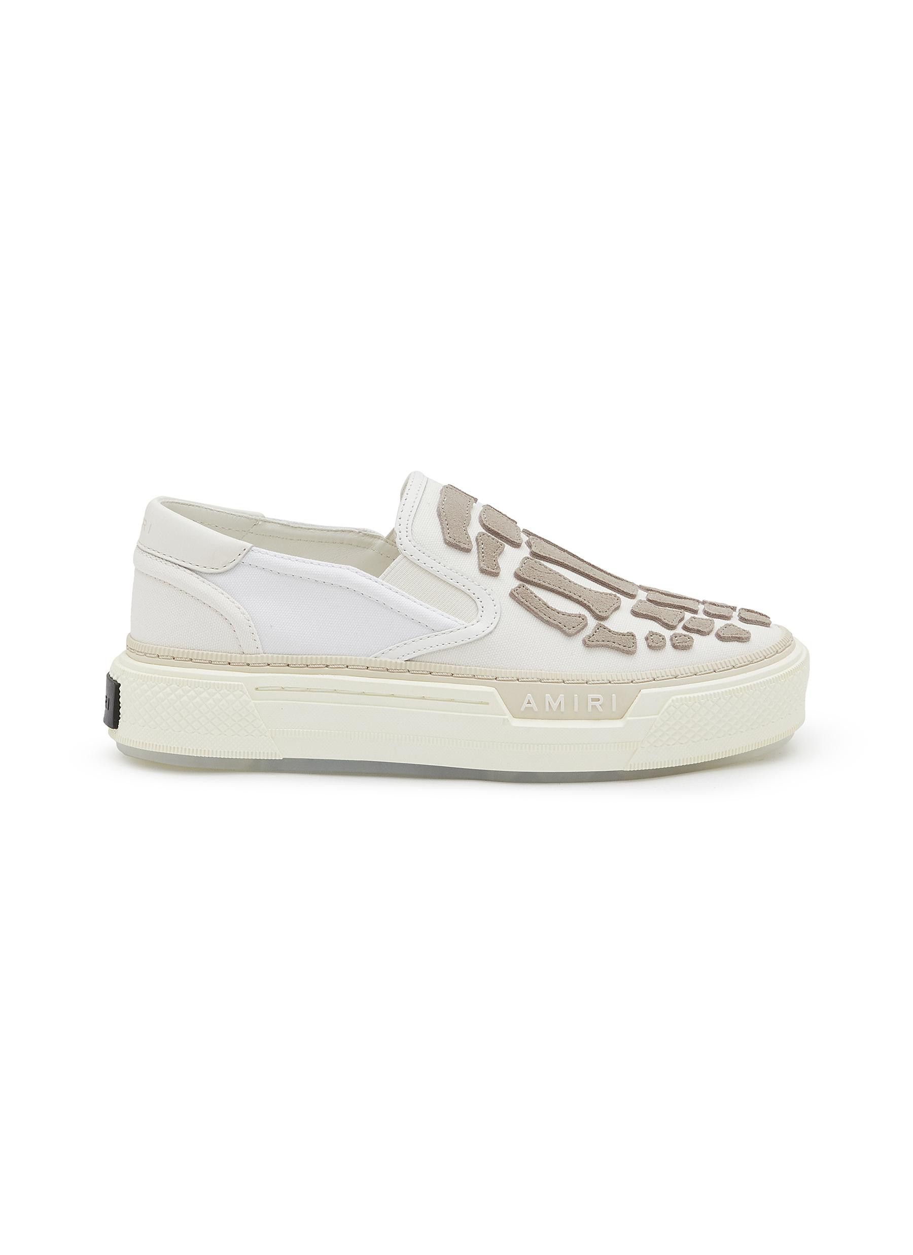 Amiri o1w1db10125 Slip On Sneakers in Beige & Off White Size US 7 / IT 37 - 1 Thumbnail