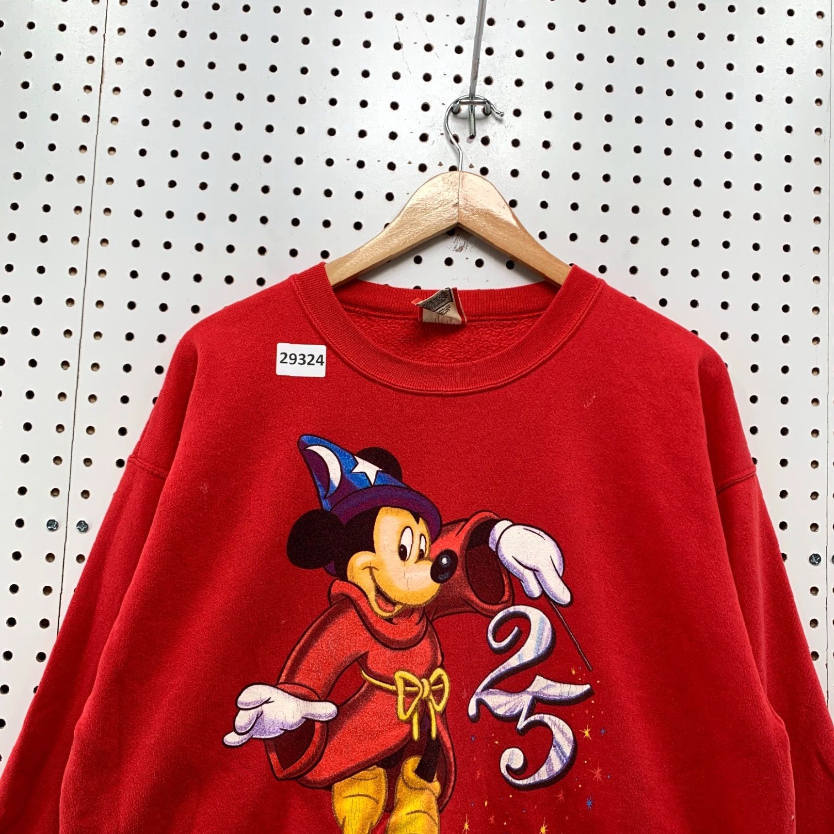 4SDESIGNS VINTAGE Mickey Designs Sweatshirt Crewneck Adult Large Red 90s Mickey Mouse USA 25th Theme Mens Size US L / EU 52-54 / 3 - 7 Thumbnail