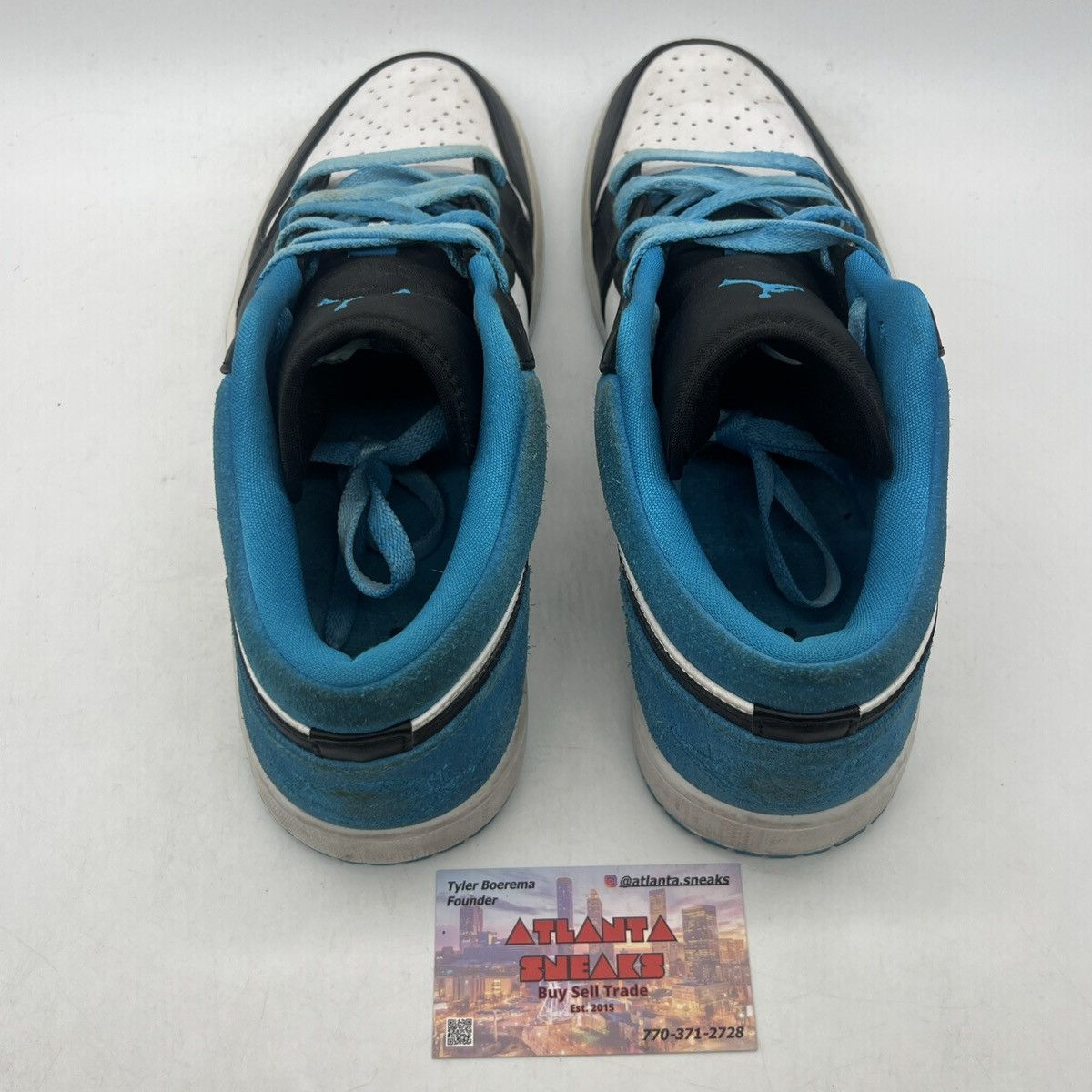 Nike Air Jordan 1 low laser blue Size US 12 / EU 45 - 6 Thumbnail