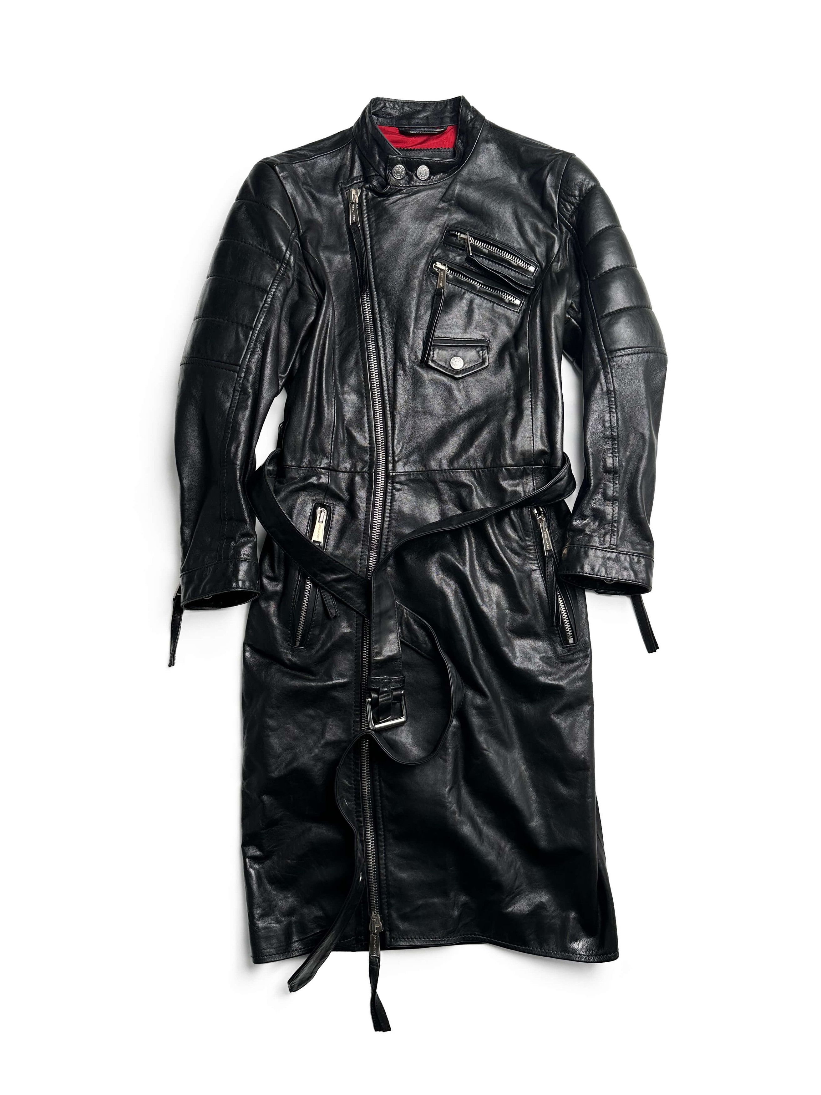 image of Dsquared2 2010Aw Biker Leather Onepiece in Black, Women's (Size Medium)