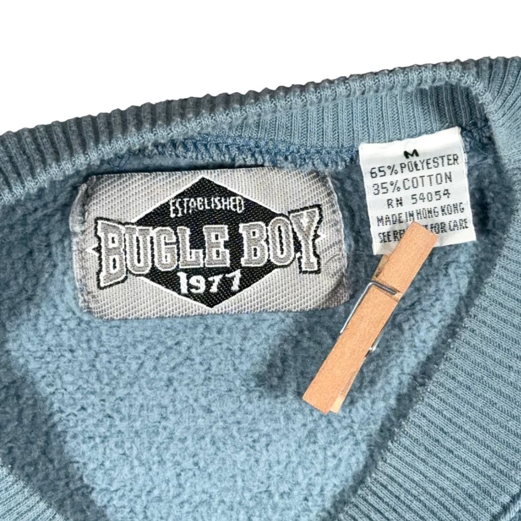 Bugle Boy VINTAGE Bugle Boy Sweater Mens Pullover Knit Striped Blue 90s layout 25x24 Chest Size US M / EU 48-50 / 2 - 6 Thumbnail