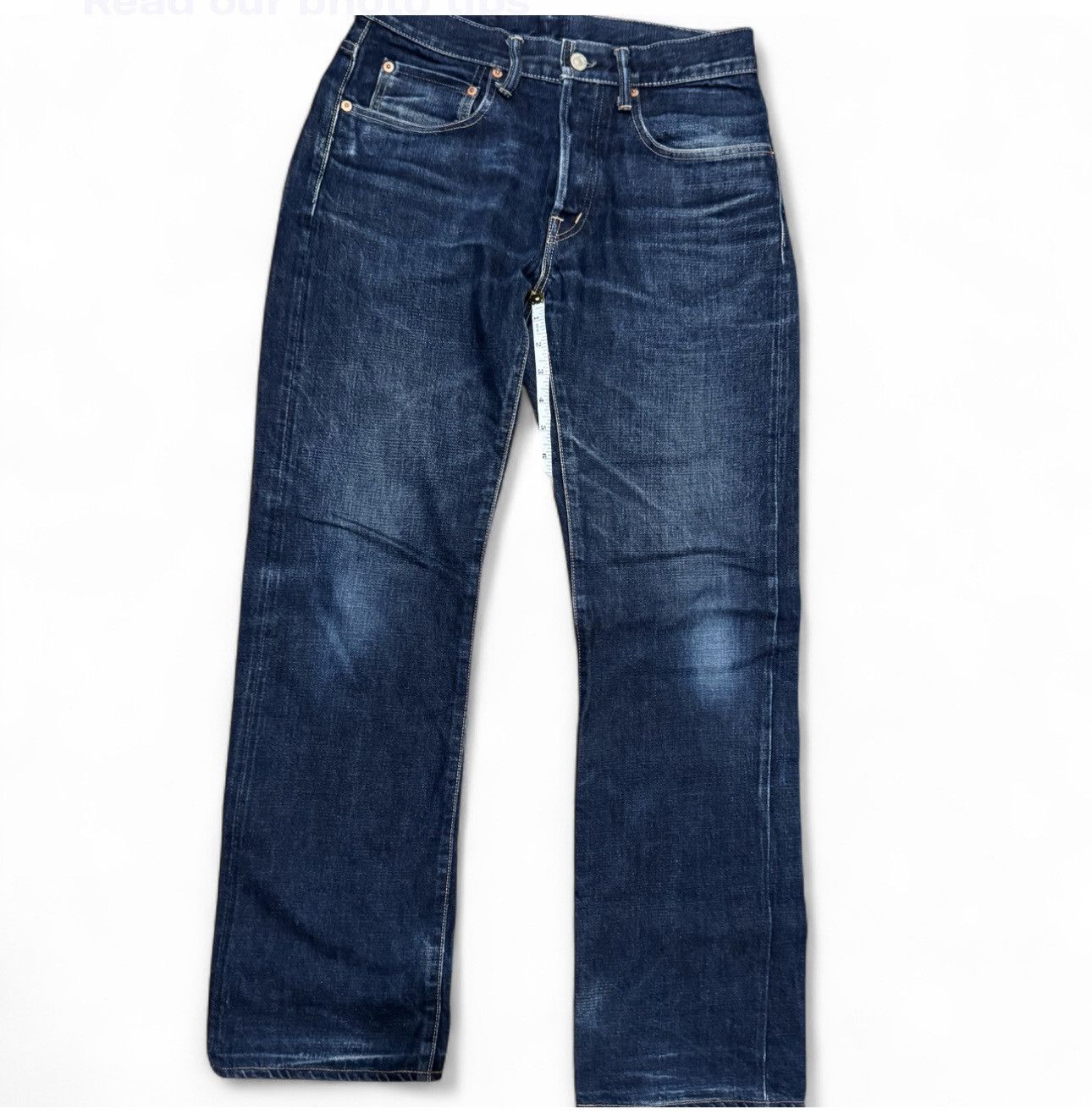Blue Blue Japan × Japanese Brand Blue Blue Japan Raw Selvedge Jeans 30x32 - Japan - Redline Size US 29 - 5 Thumbnail