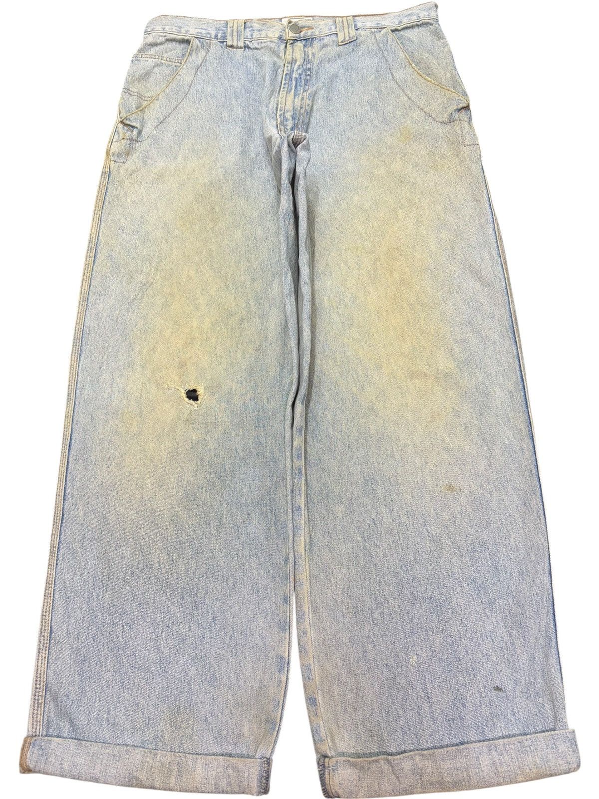 Guess Vintage Usa Guess Marciano Distressed Baggy Jeans Size 34" / US 12 / IT 48 - 1 Thumbnail