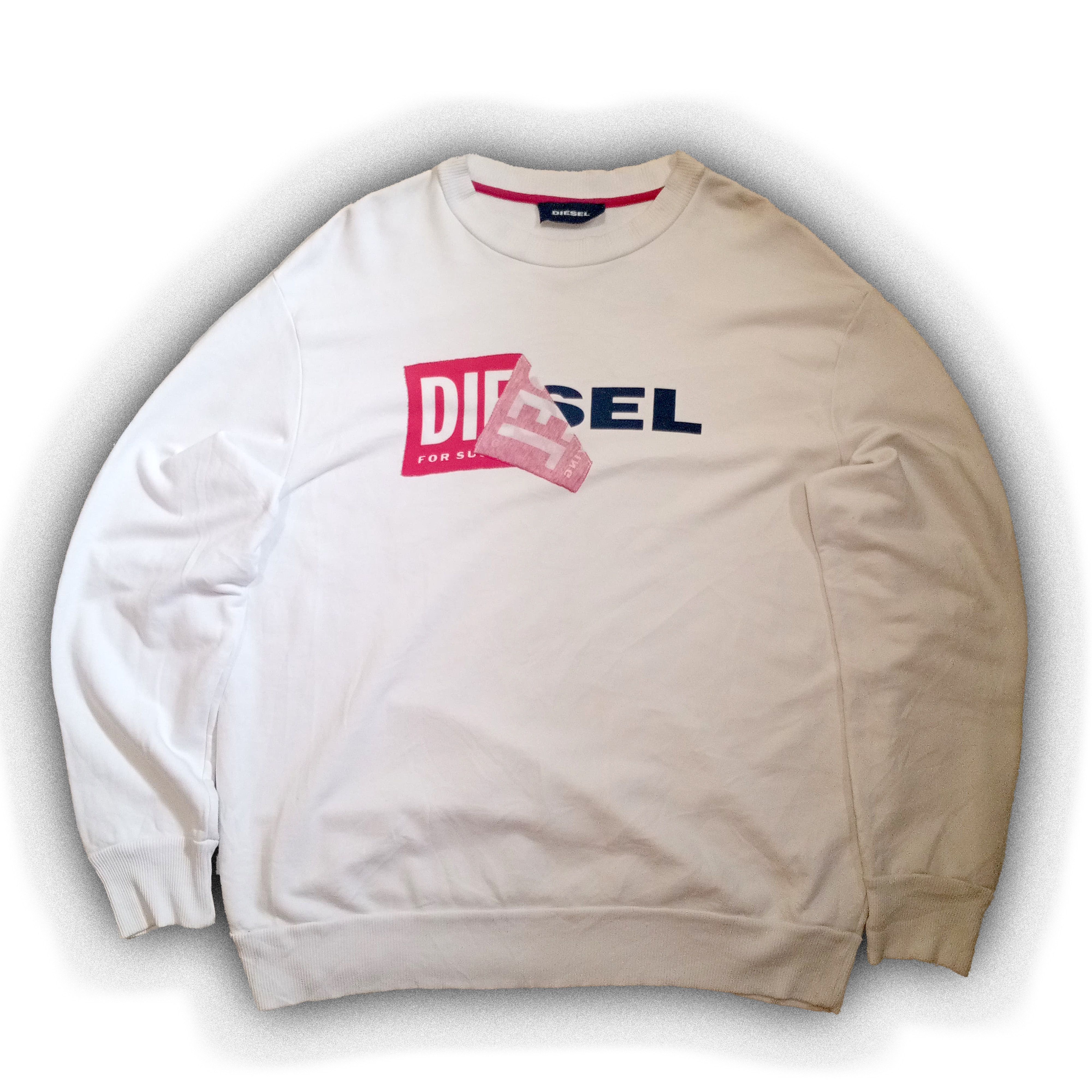 Diesel Diesel SSamy Felpa white Sweatshirt sz.M (oversized) Size US M / EU 48-50 / 2 - 1 Thumbnail