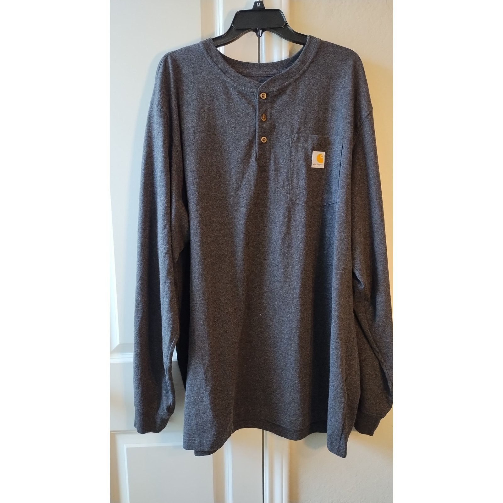 Carhartt Carhartt Men's Workwear Pocket Henley Gray T-Shirt XL Size US L / EU 52-54 / 3 - 1 Thumbnail