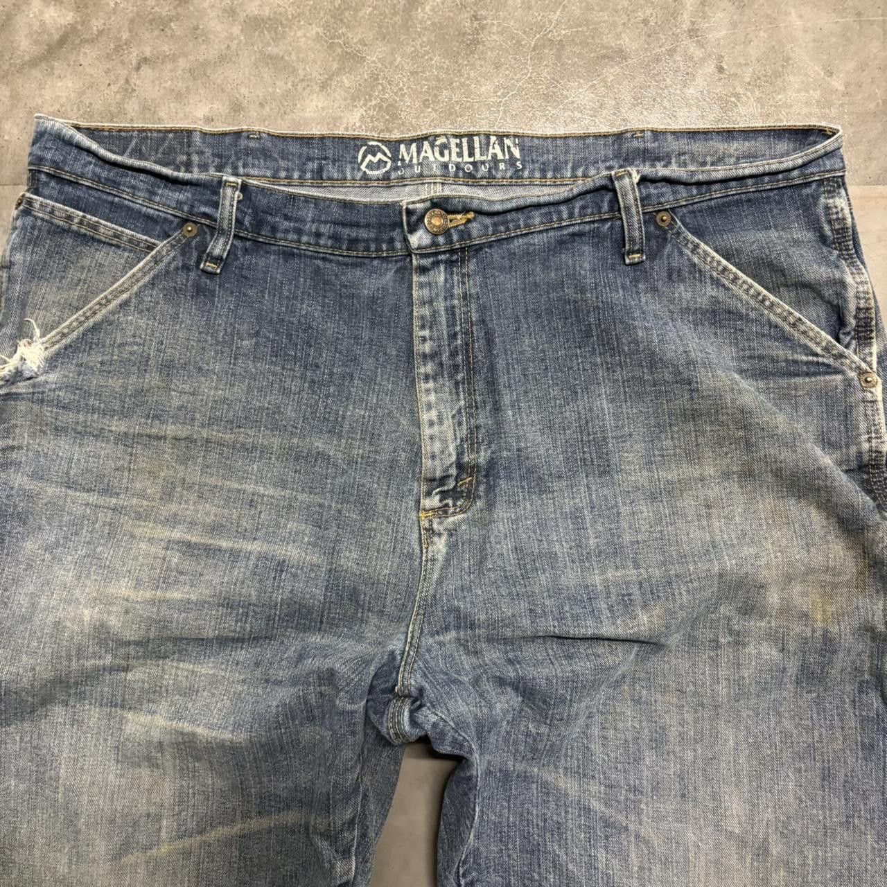 Japanese Brand × Vintage Crazy Vintage Y2K/2000s Super Baggy Carpenter Workwear Style Denim Jeans! Size US 40 / EU 56 - 4 Thumbnail